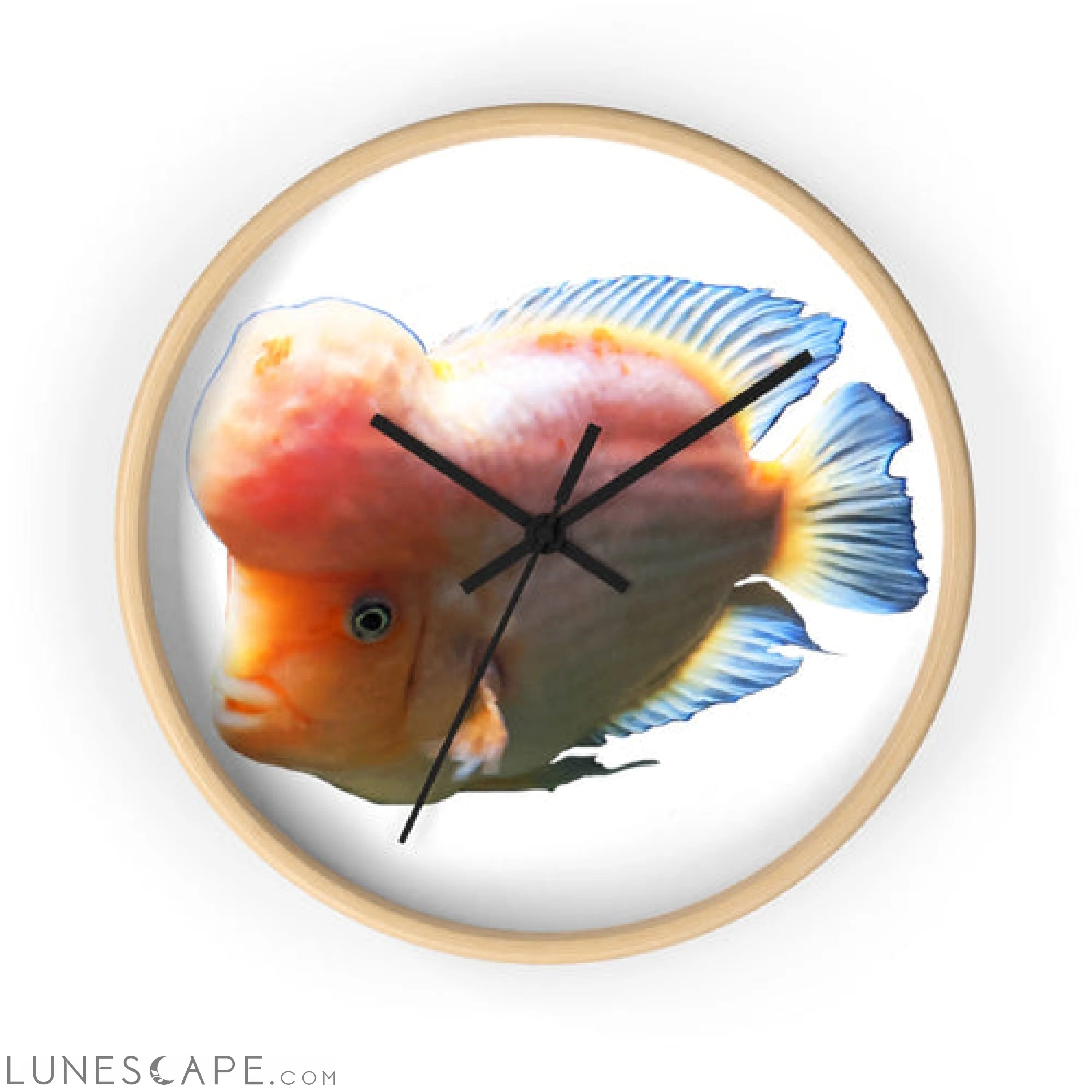Orange Fish Wall clock LUNESCAPE