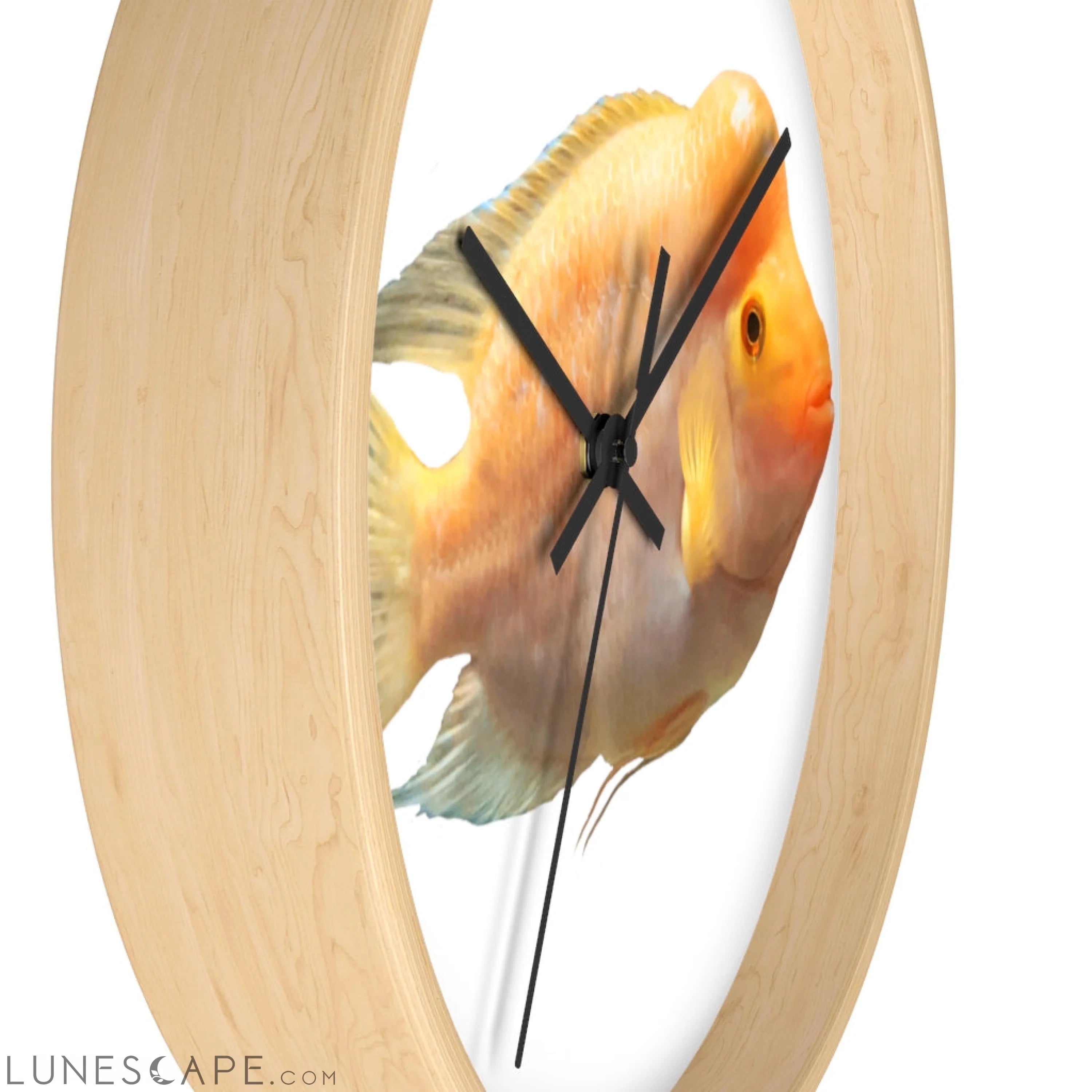 Orange Fish Wall clock LUNESCAPE