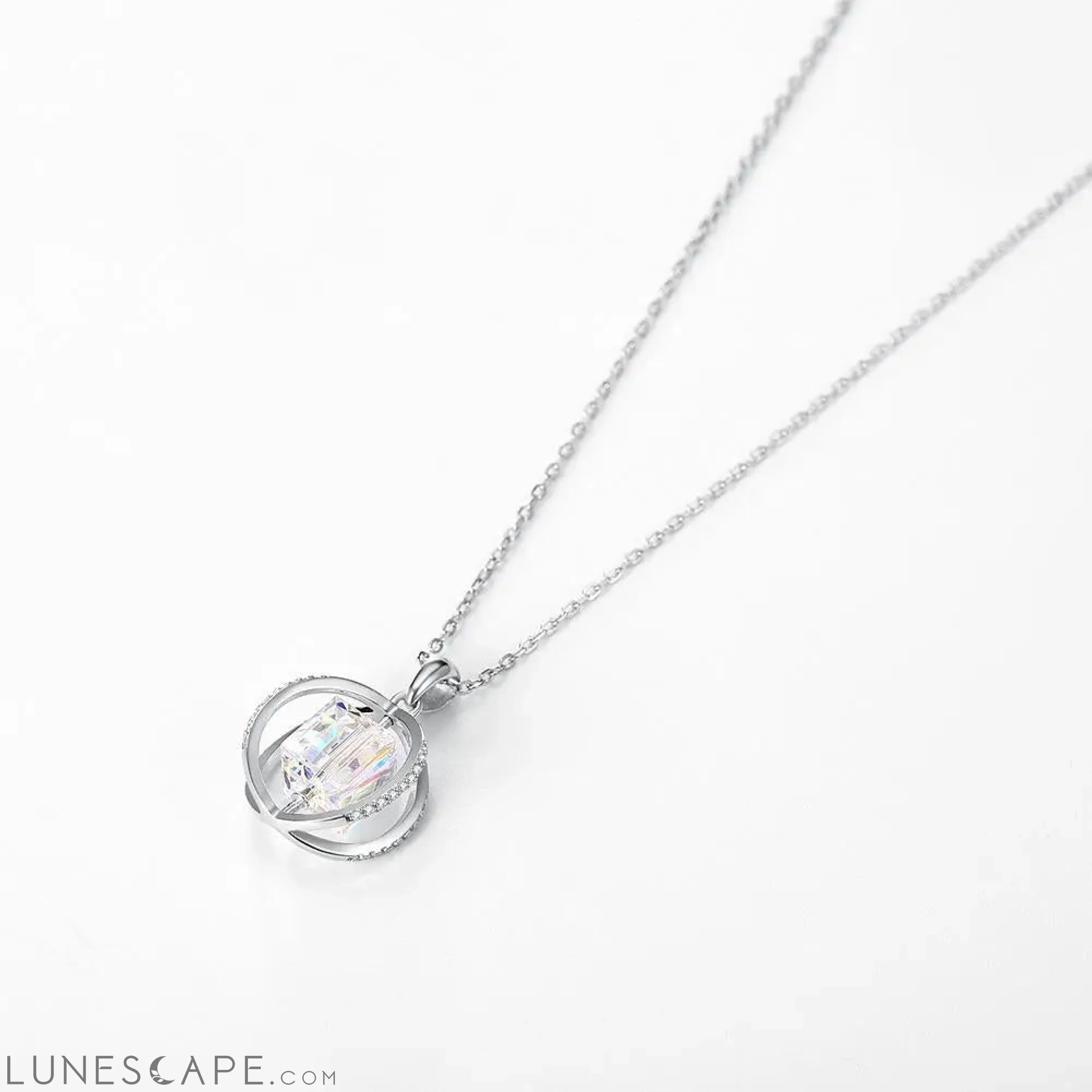 Orbit Illusion Swarovski Crystal Necklace LUNESCAPE