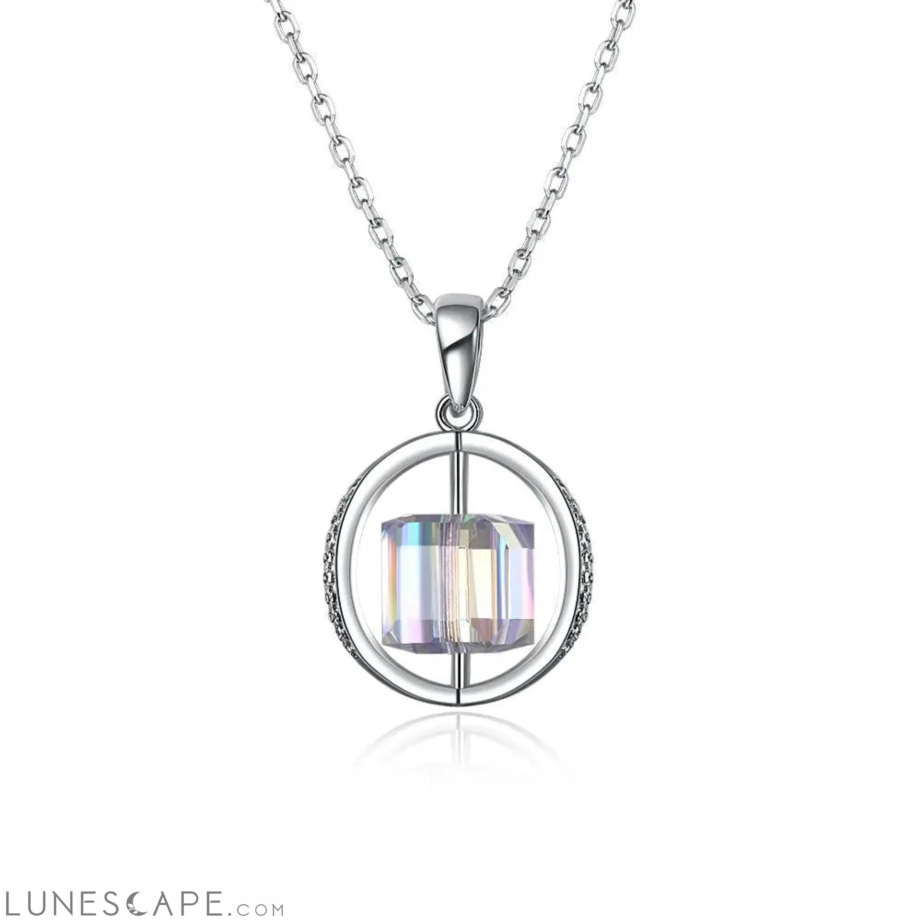 Orbit Illusion Swarovski Crystal Necklace LUNESCAPE