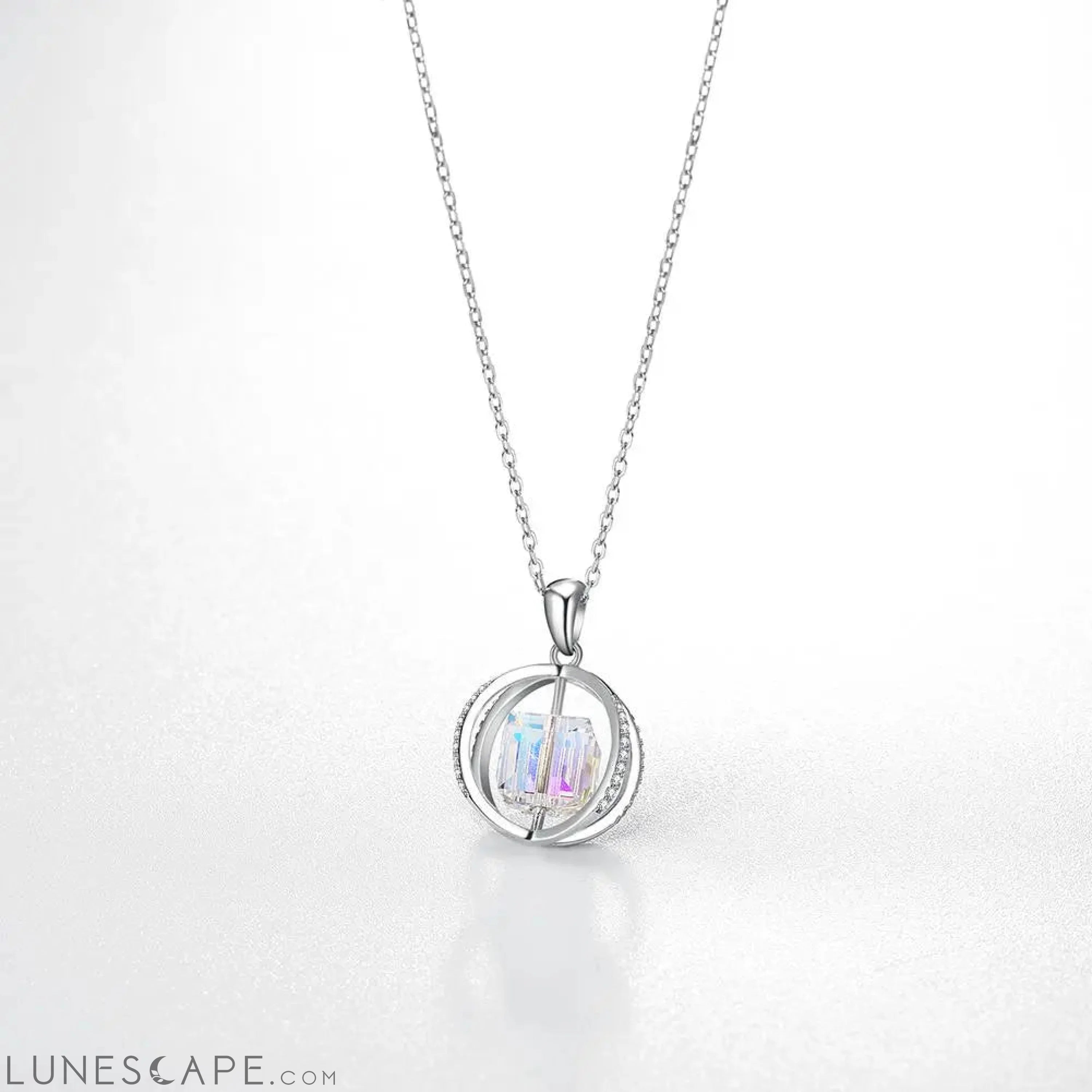 Orbit Illusion Swarovski Crystal Necklace LUNESCAPE