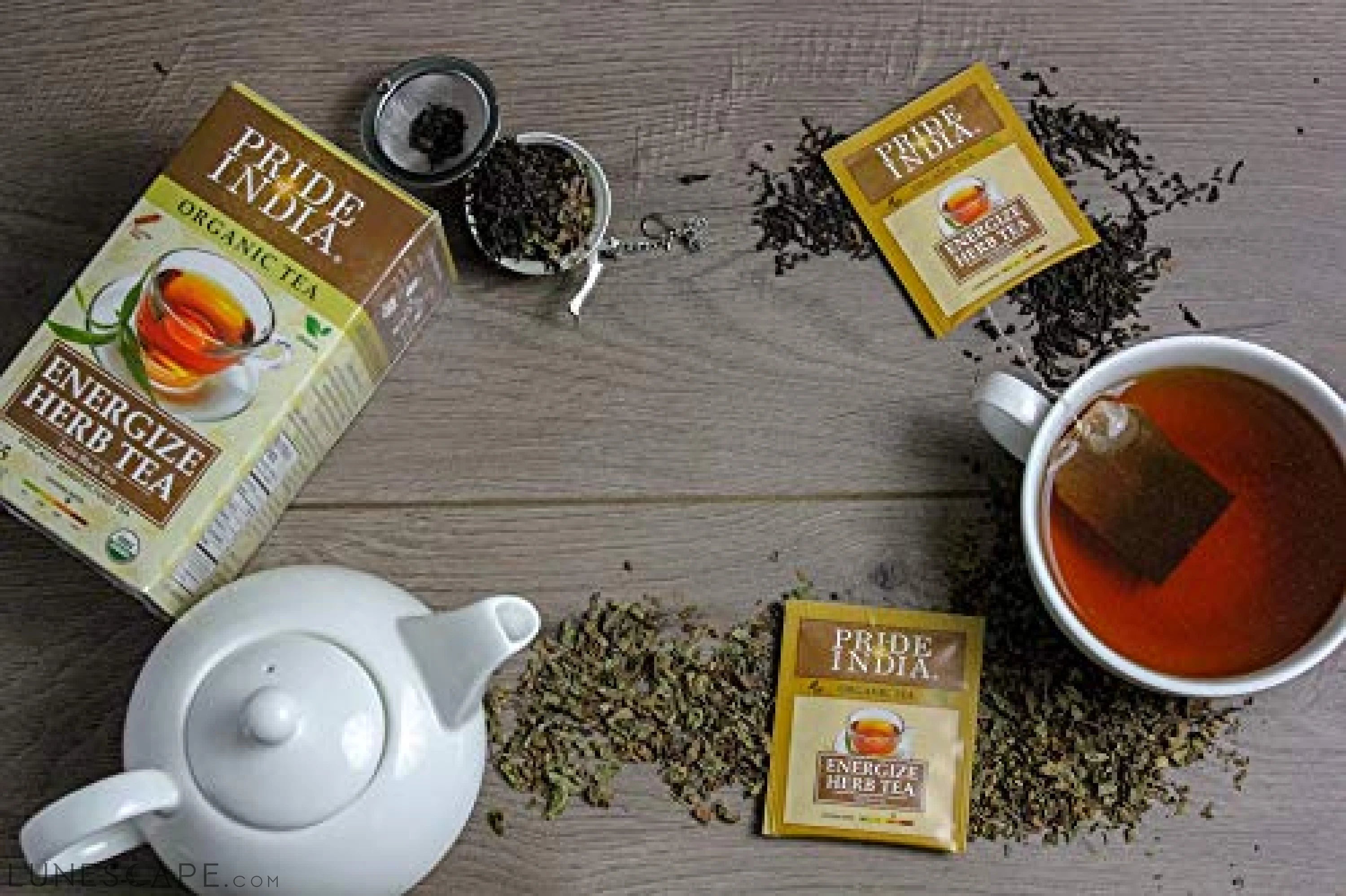 Organic Energize Herb Tulsi Black Tea Bags - Pack of 6 LUNESCAPE