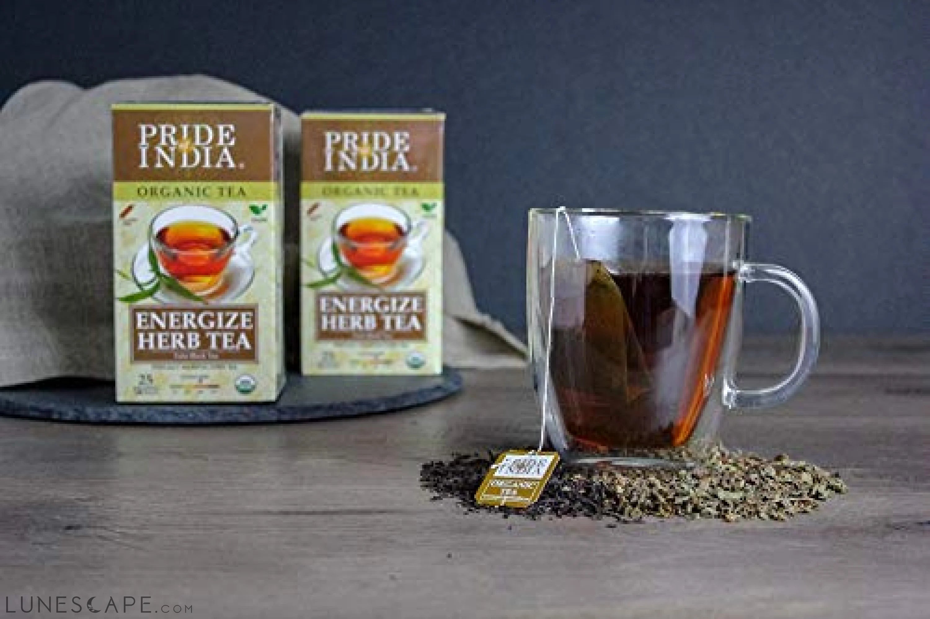 Organic Energize Herb Tulsi Black Tea Bags - Pack of 6 LUNESCAPE