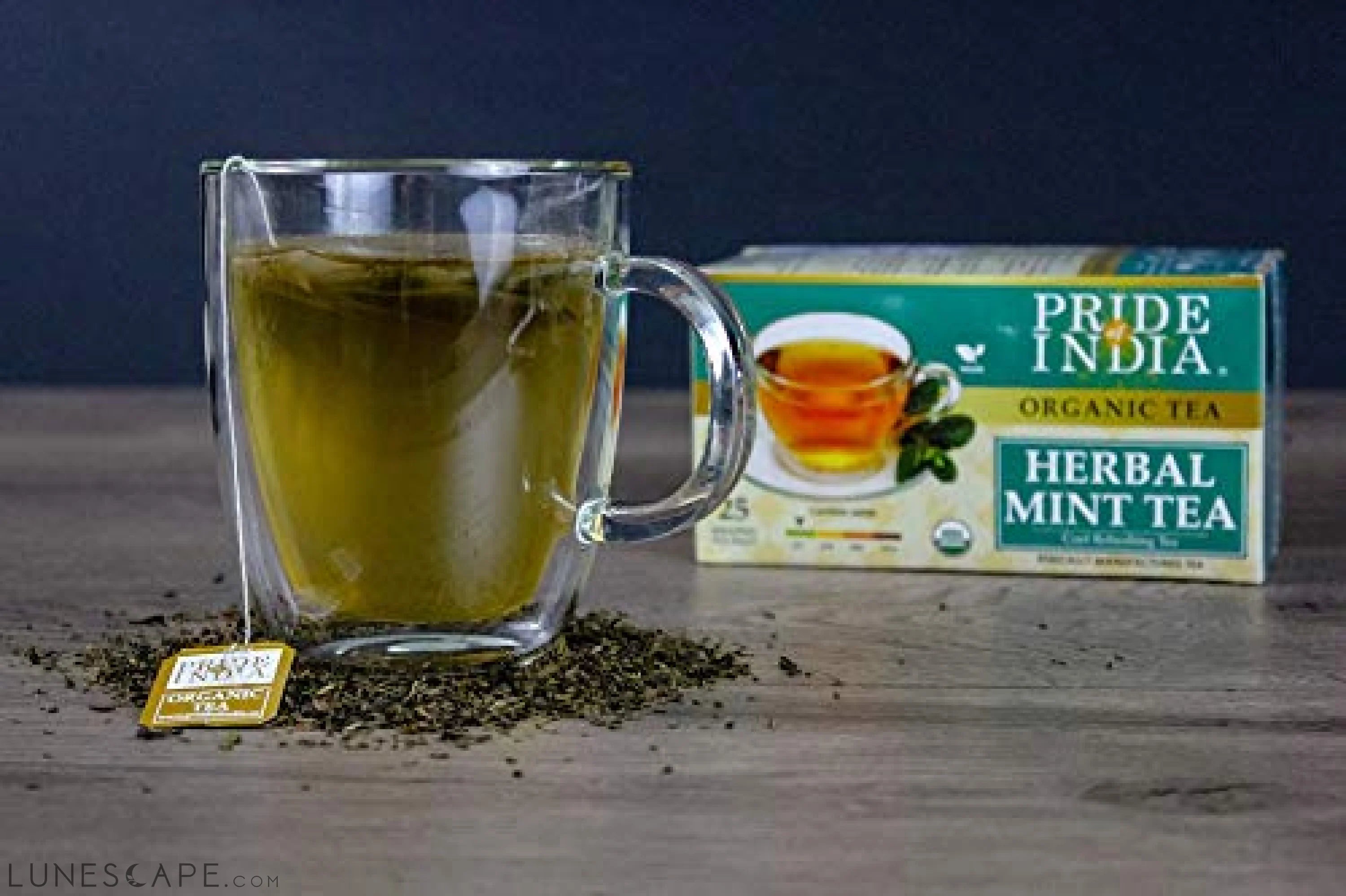 Organic Herbal Mint Tea Bags (Caffeine Free) - Pack of 6 LUNESCAPE