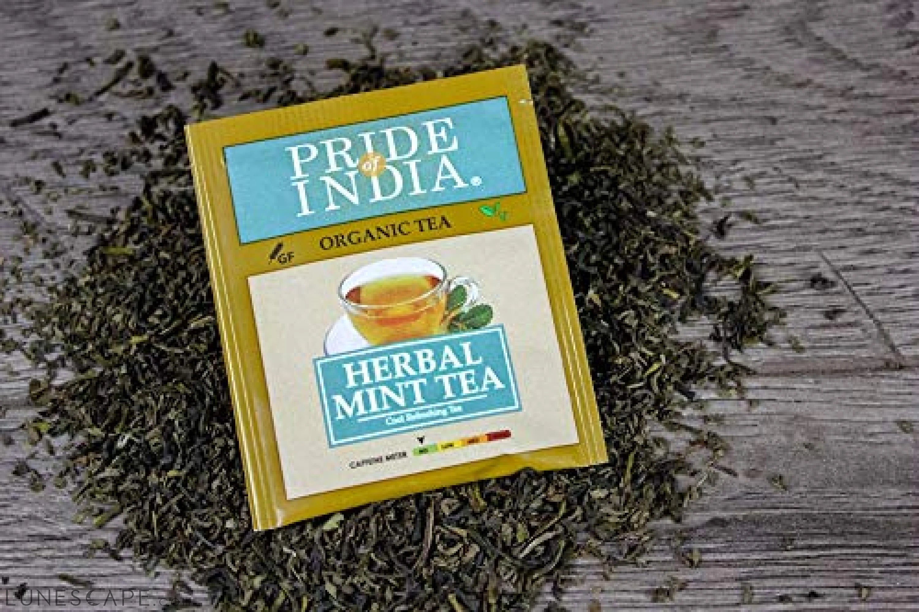Organic Herbal Mint Tea Bags (Caffeine Free) - Pack of 6 LUNESCAPE