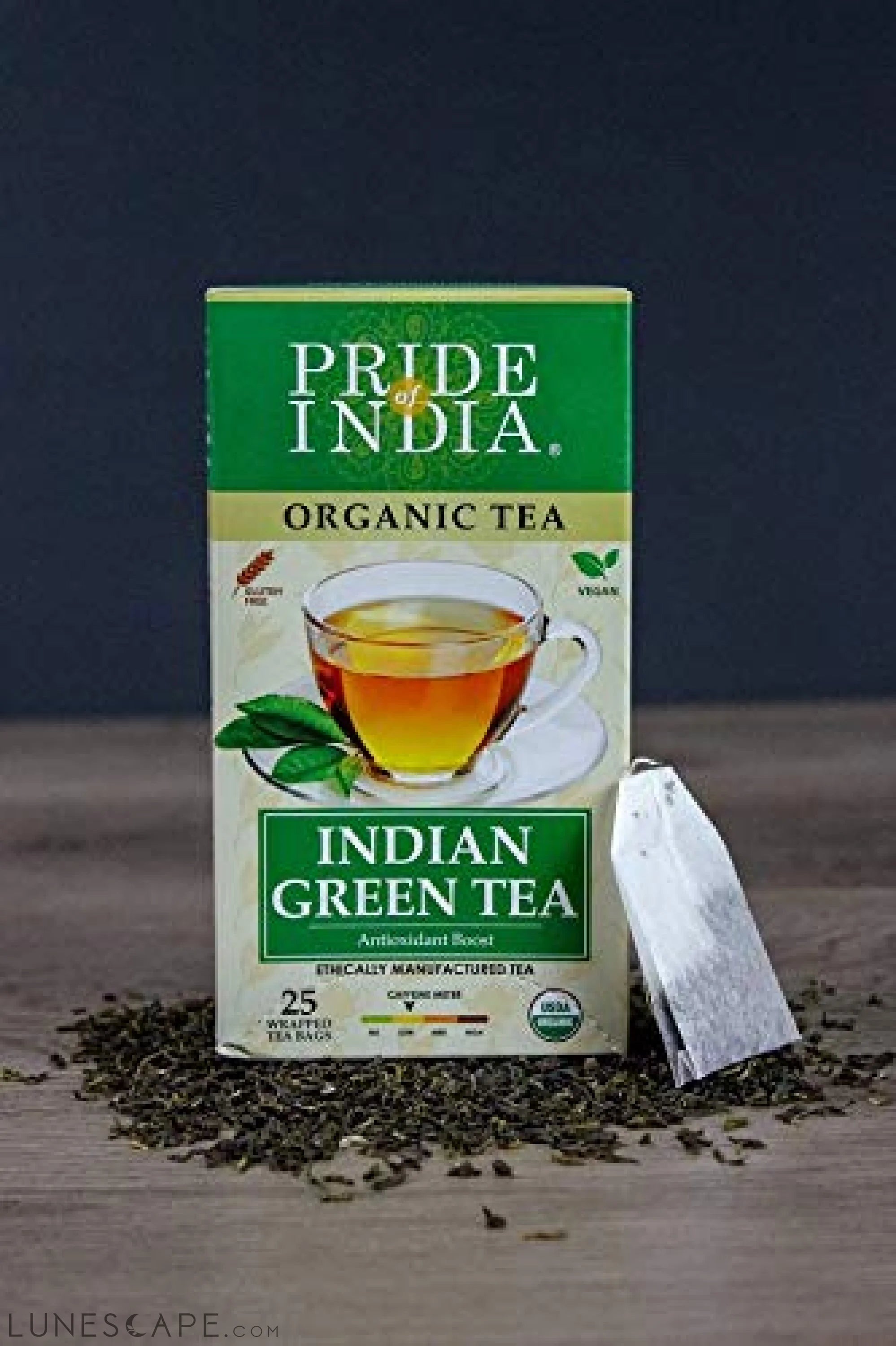 Organic Indian Green Tea Bags - Pack of 6 LUNESCAPE