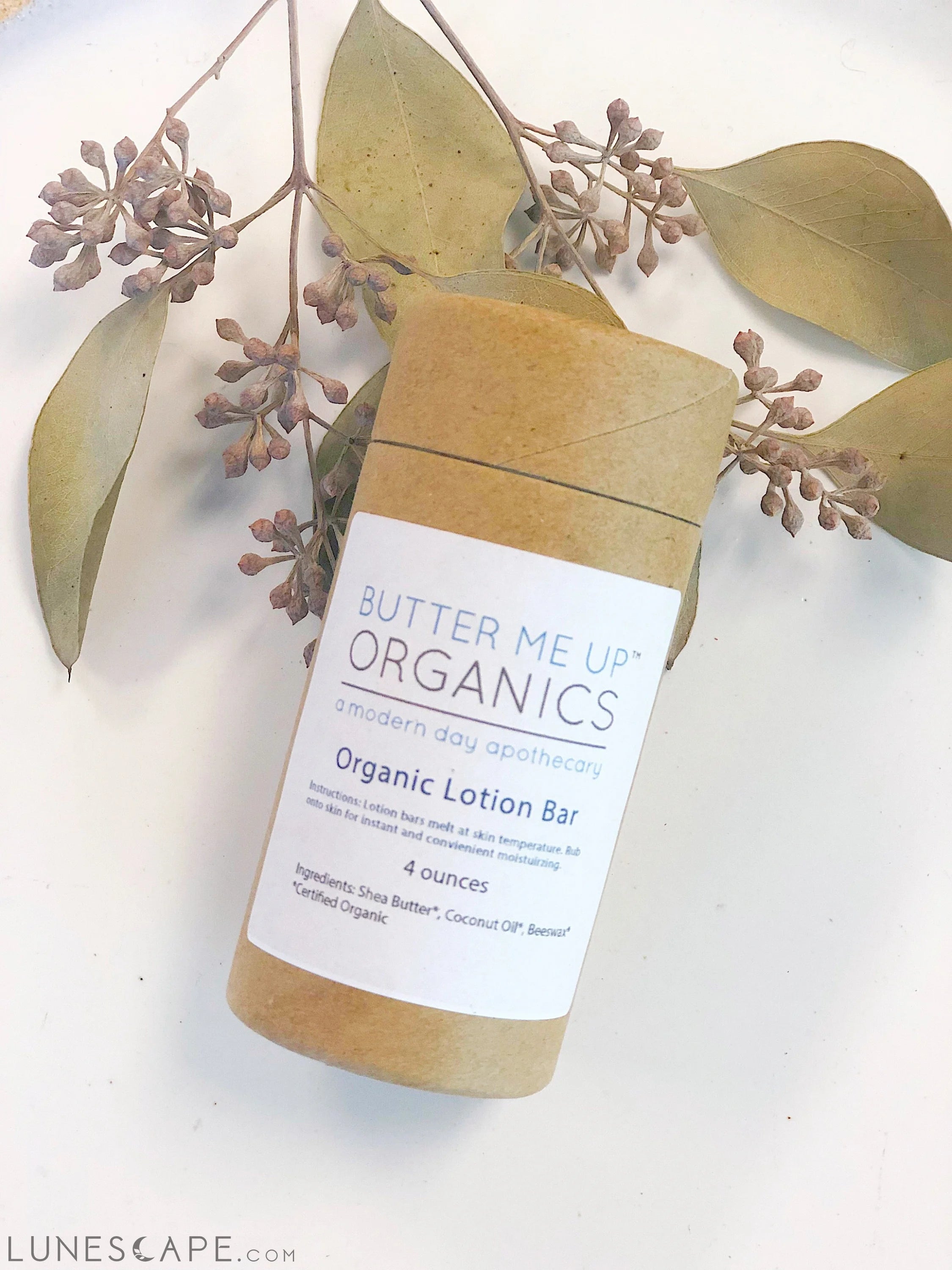 Organic Lotion Bar Shea Butter and Coconut Oil LUNESCAPE