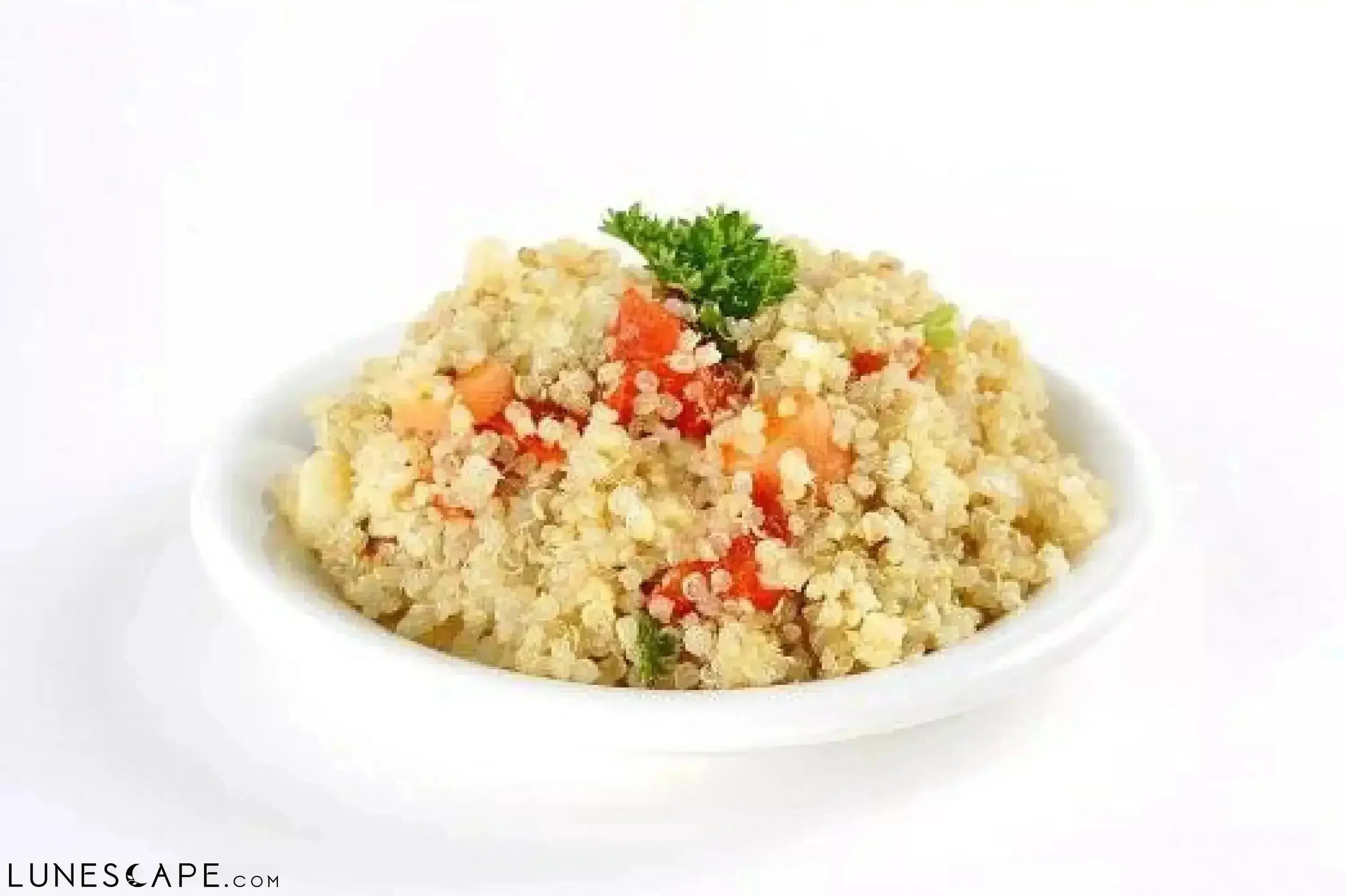 Organic White Royal Quinoa - Protein Rich Whole Grain Jar LUNESCAPE