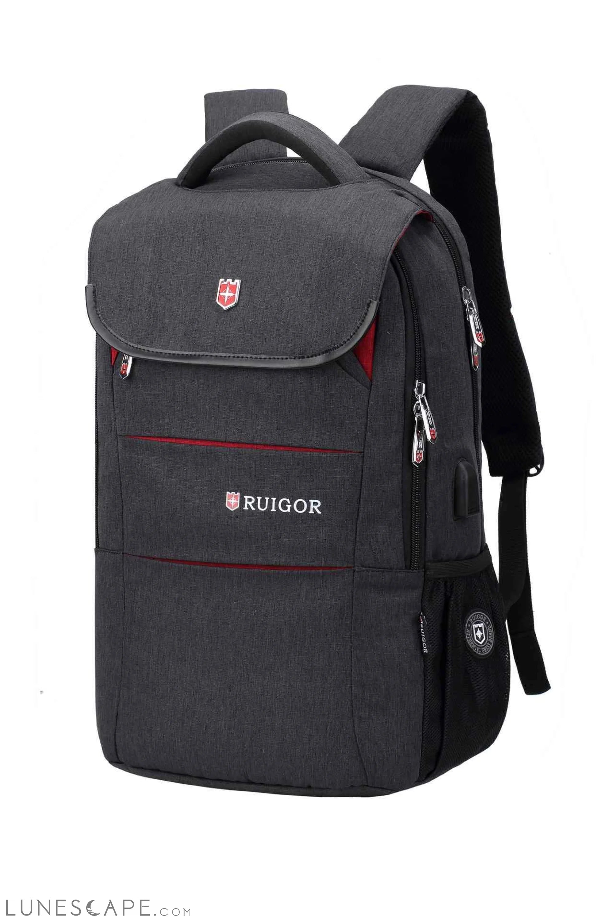 Organizer Laptop Backpack (Dark Grey) - RUIGOR LUNESCAPE