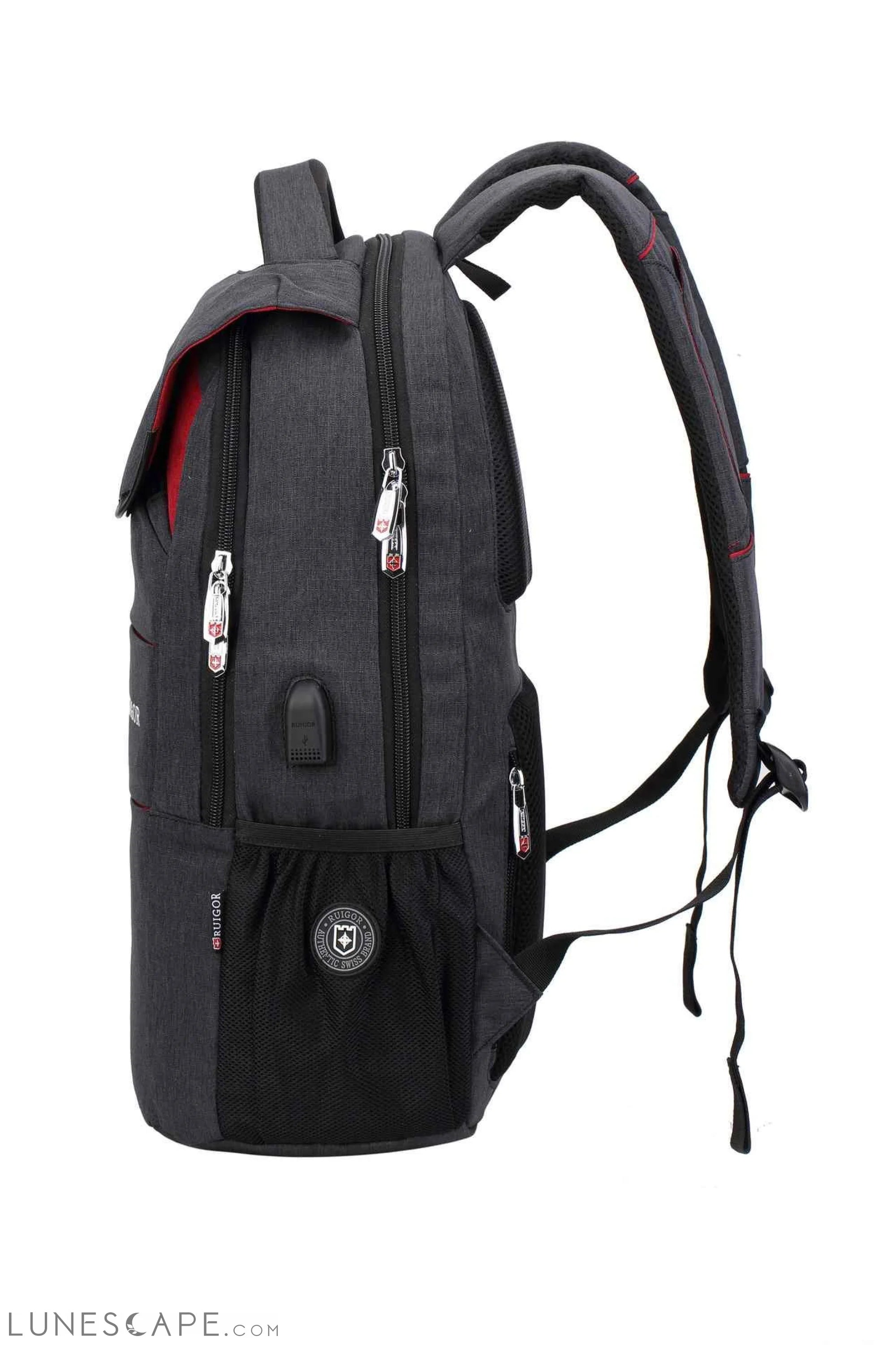 Organizer Laptop Backpack (Dark Grey) - RUIGOR LUNESCAPE