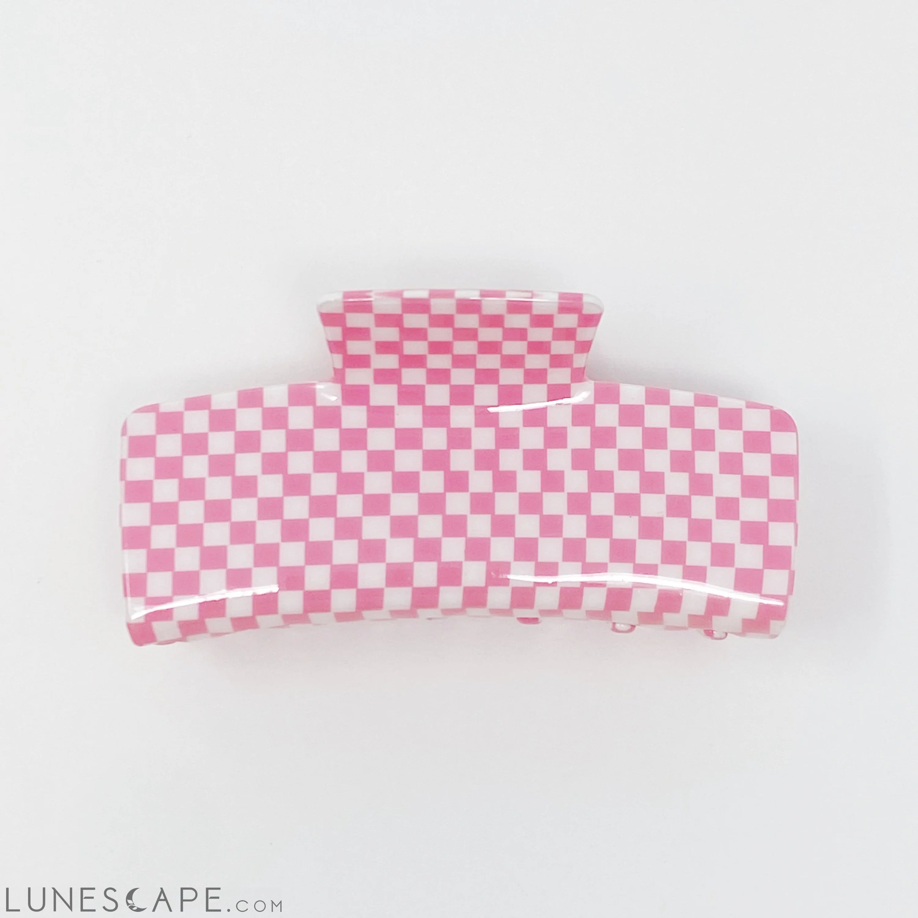 Oversized Checkered Hair Claw LUNESCAPE