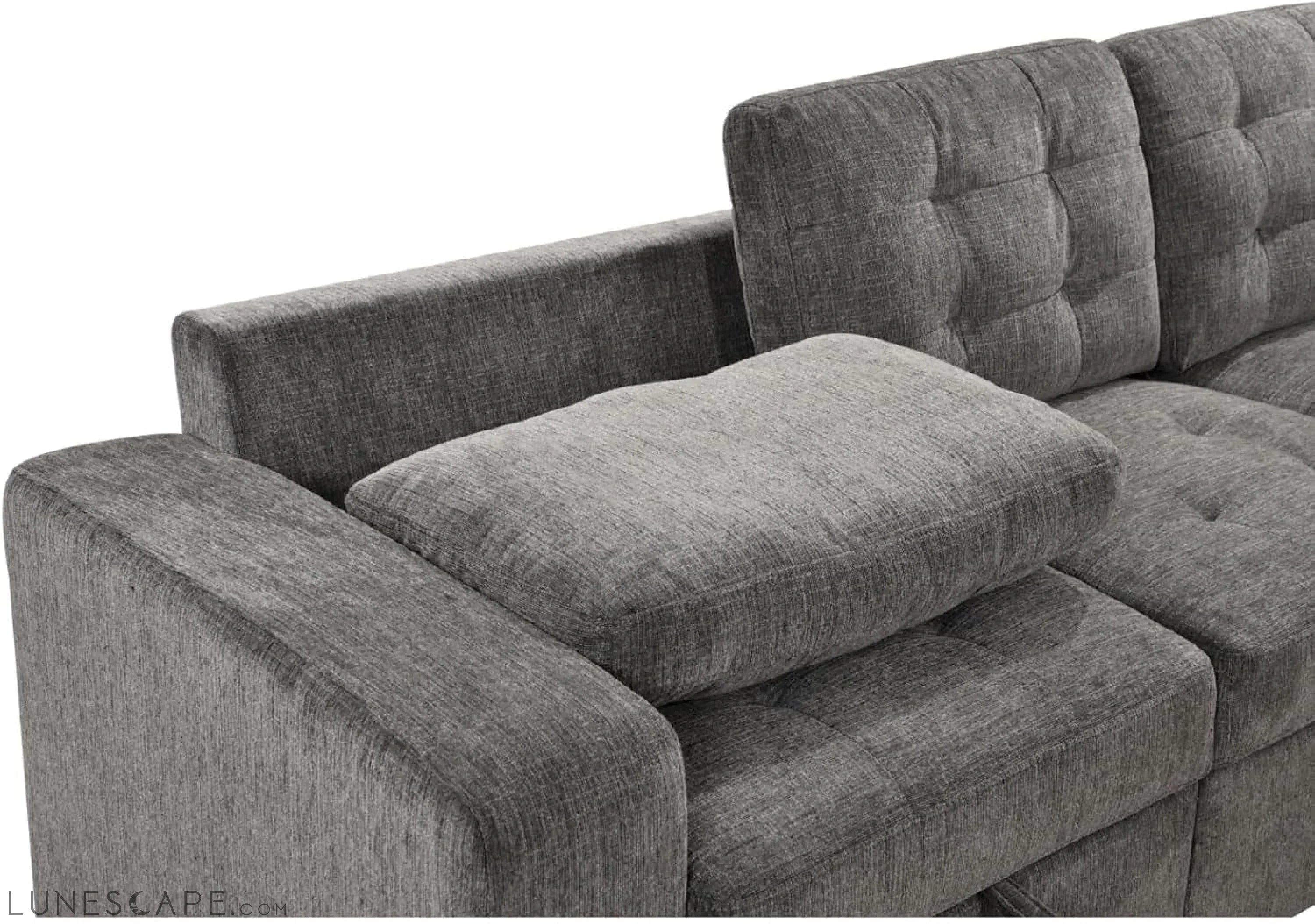 Oversized Sectional Sleeper Sofa with Chaise LUNESCAPE