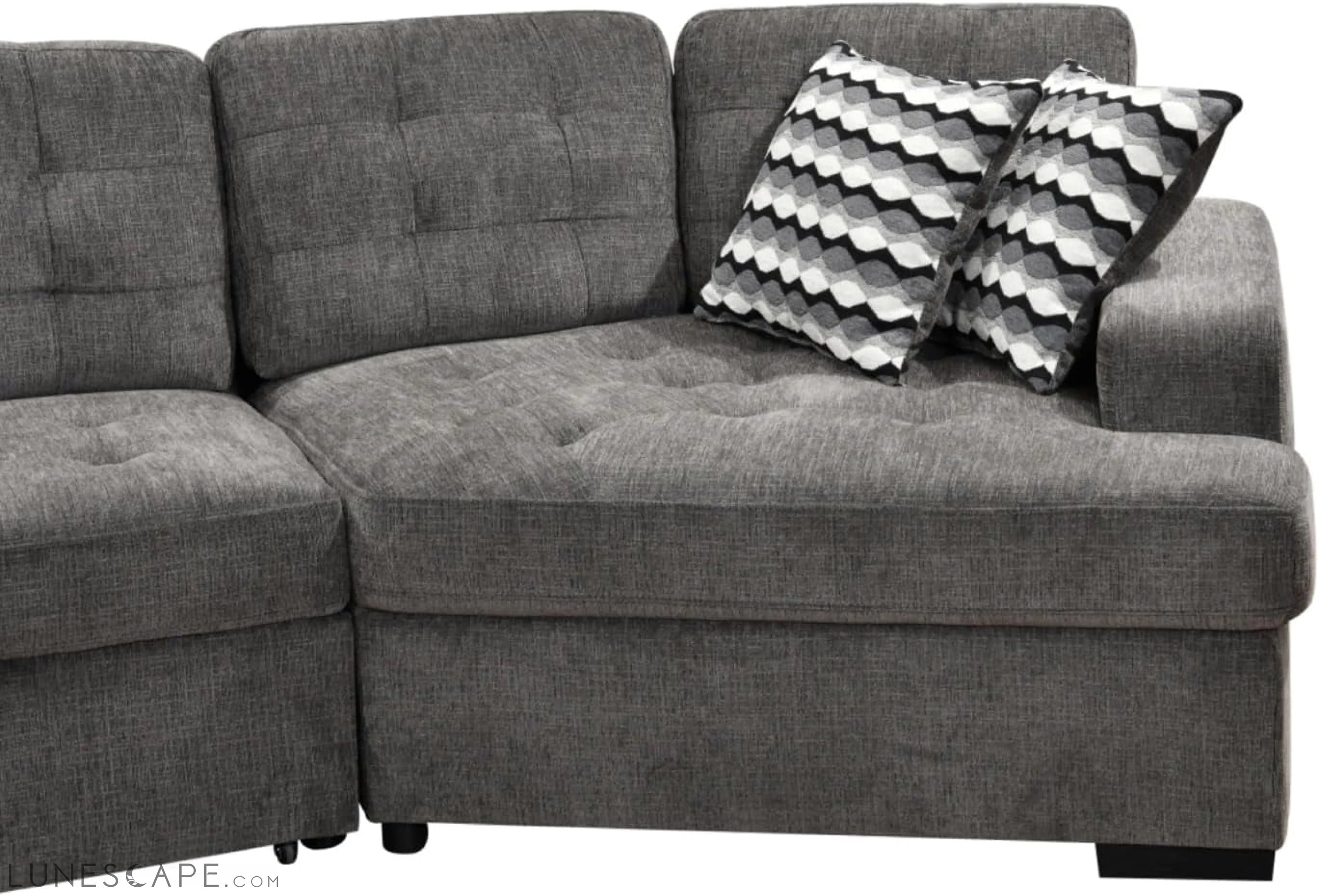 Oversized Sectional Sleeper Sofa with Chaise LUNESCAPE