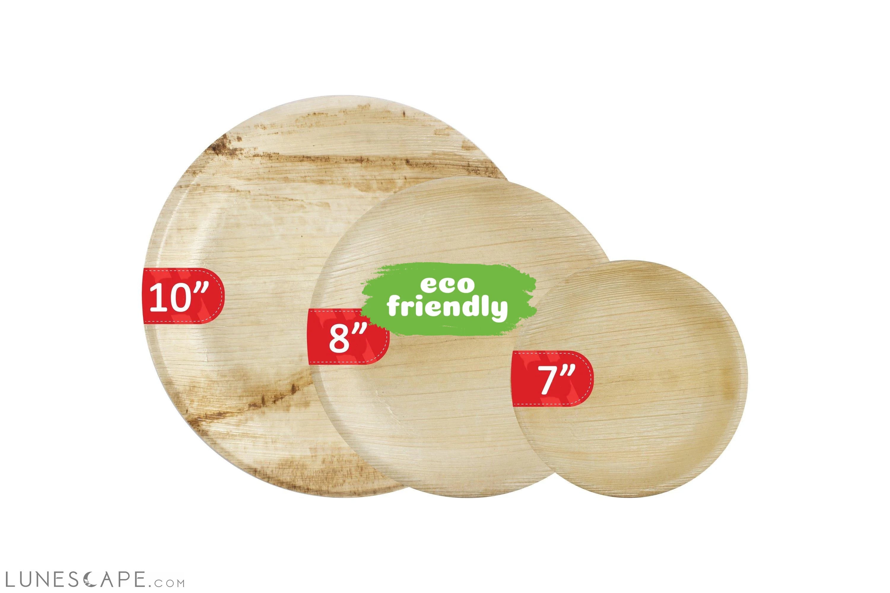 Palm Leaf Plates Round 10" Inch LUNESCAPE
