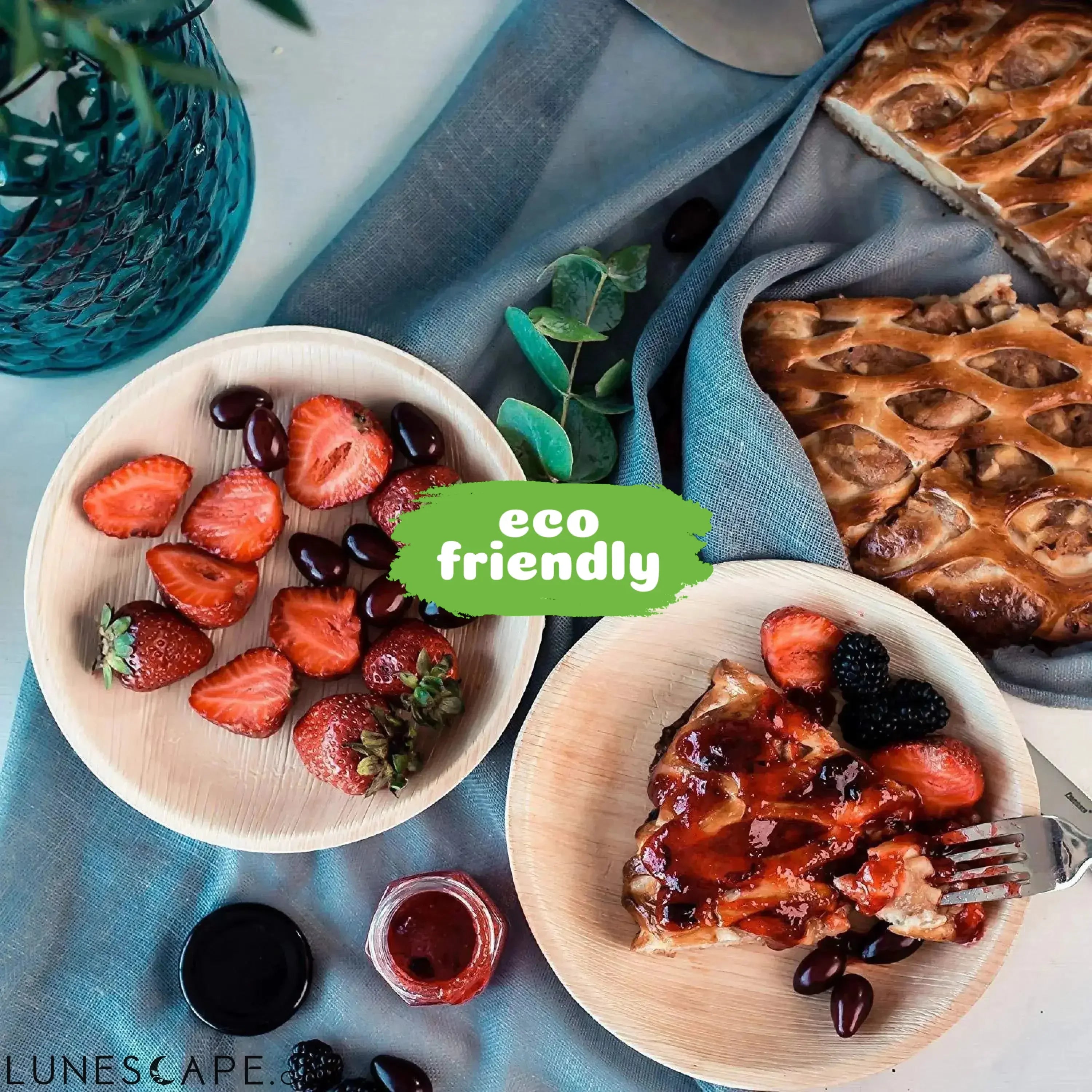 Palm Leaf Plates Round 7" Inch LUNESCAPE