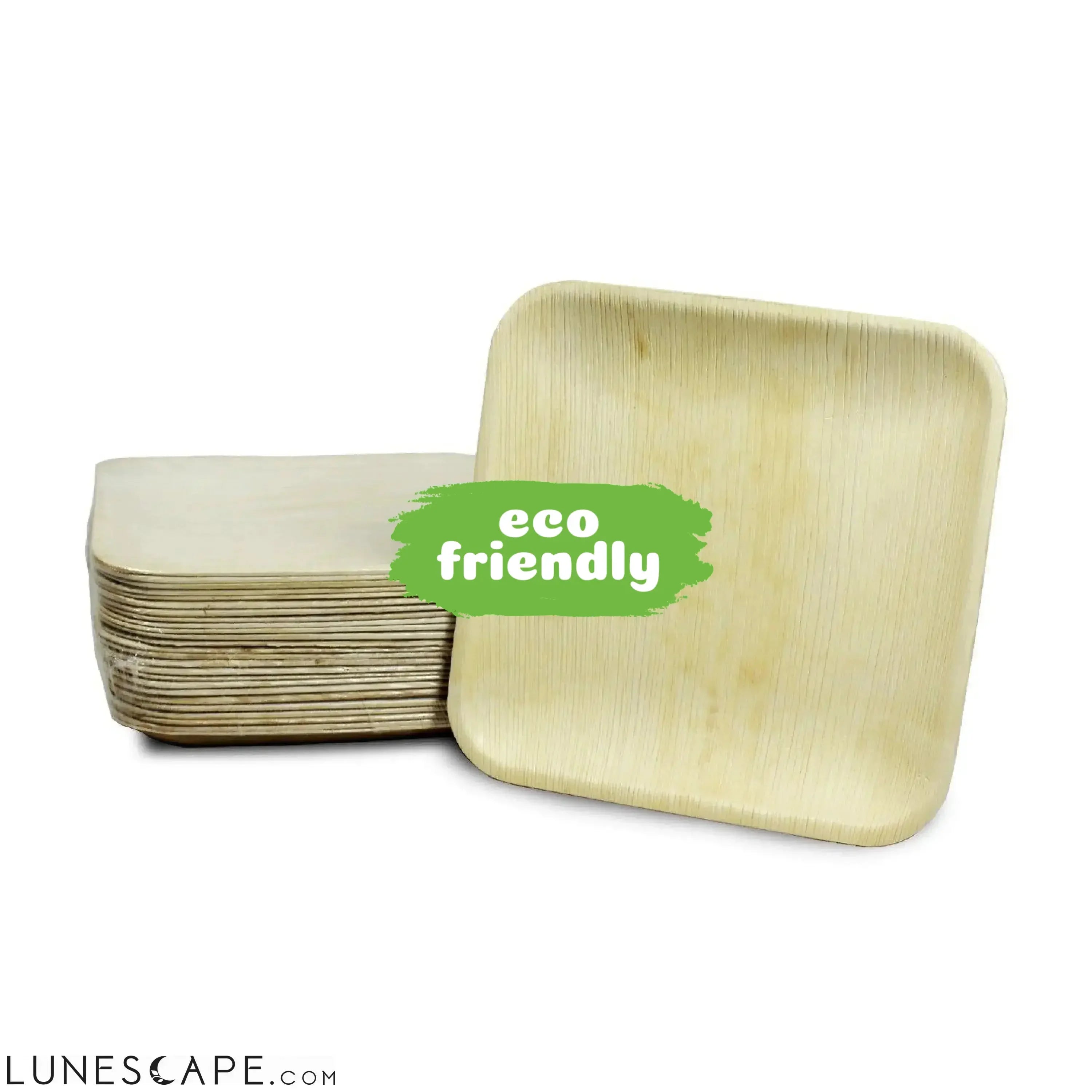 Palm Leaf Plates Square 8" Inch LUNESCAPE