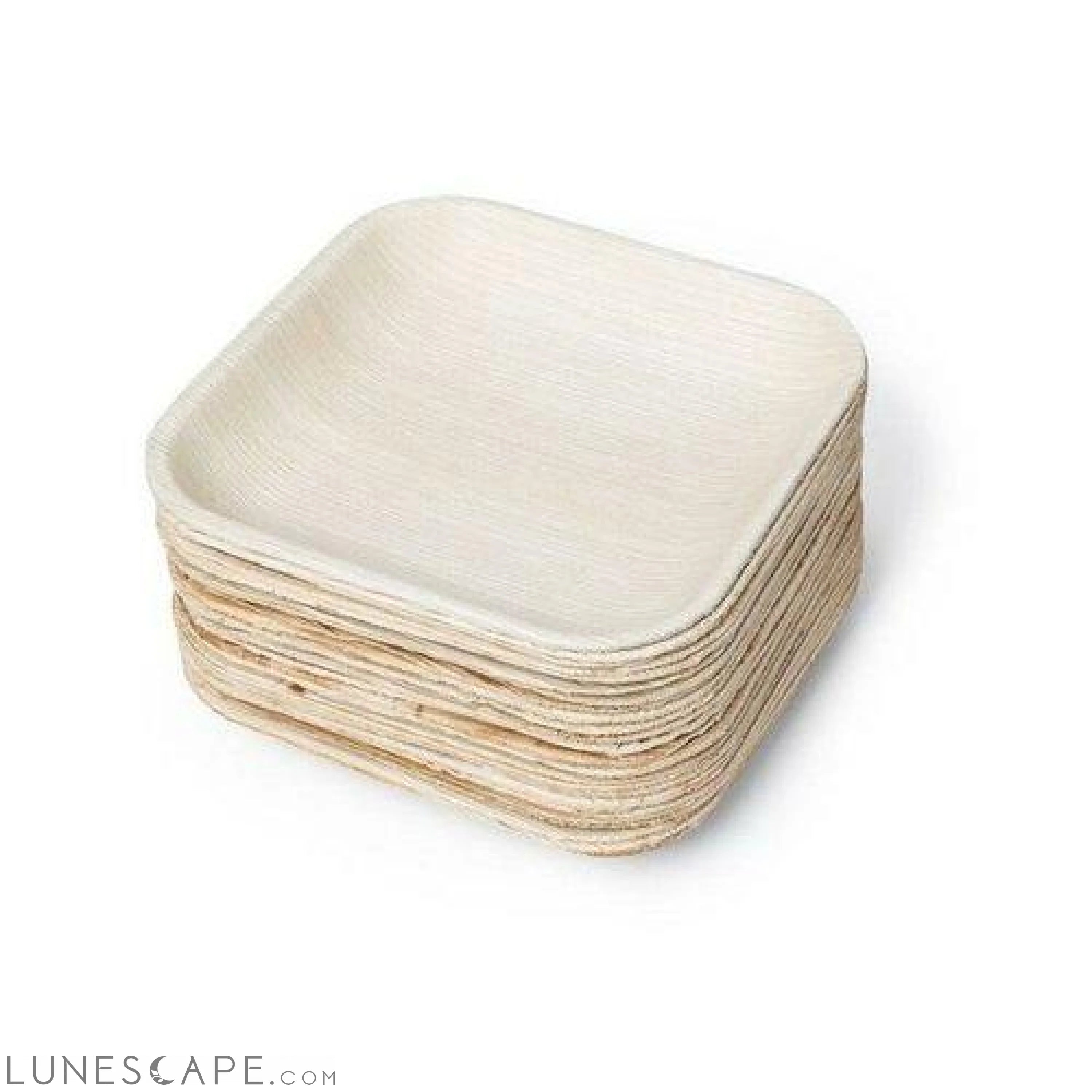 Palm Leaf Square Plates 6" Inch LUNESCAPE