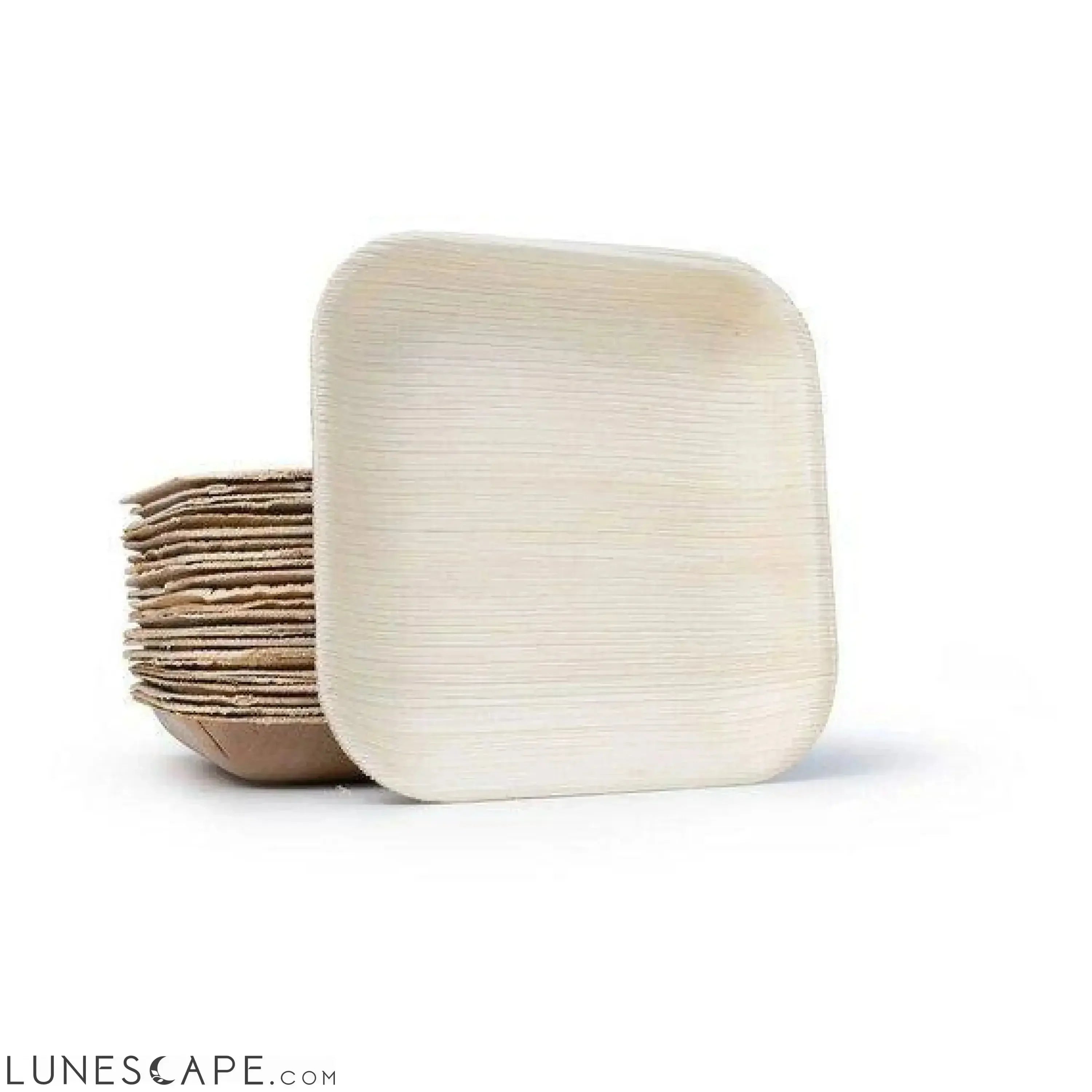 Palm Leaf Square Plates 6" Inch LUNESCAPE