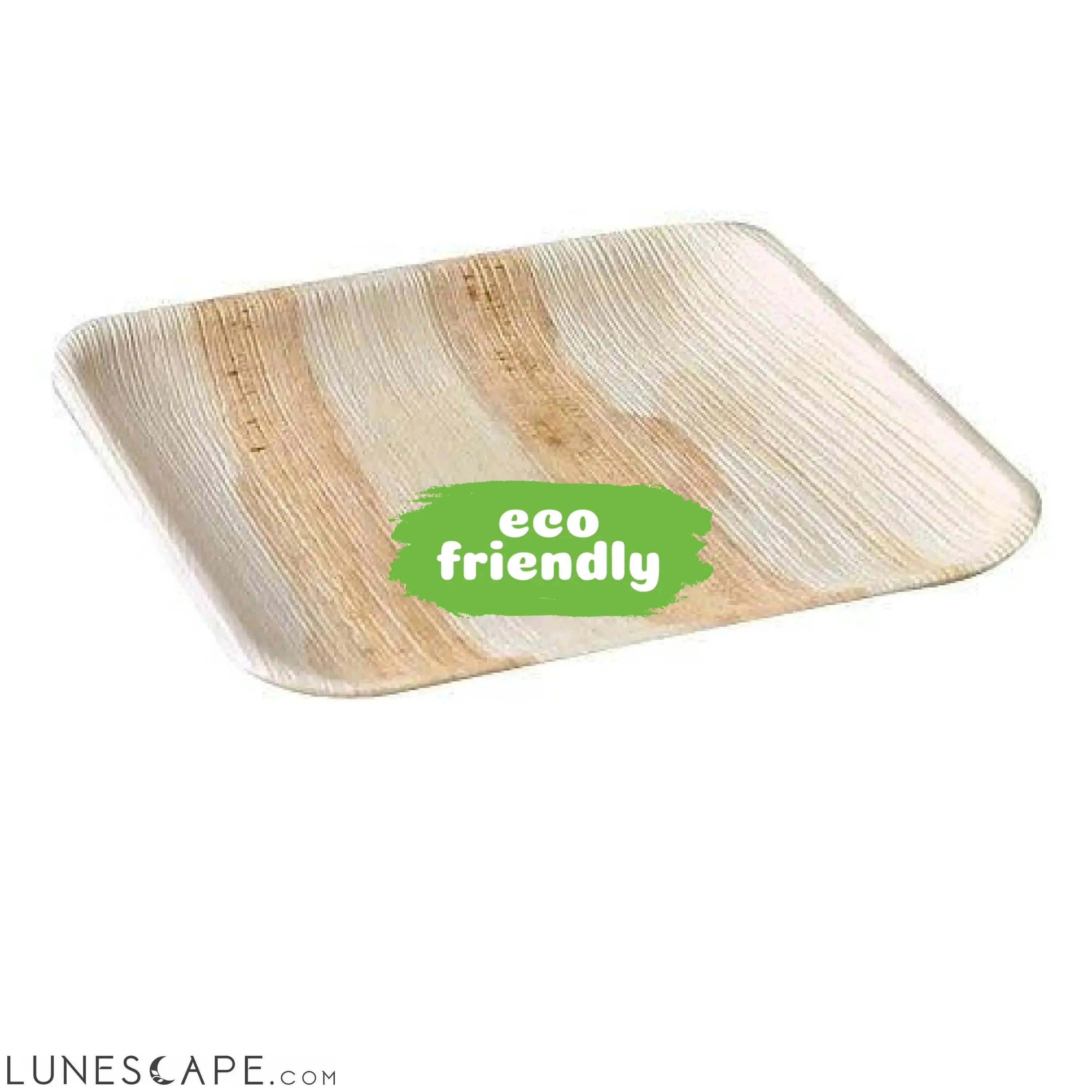 Palm Leaf Square Plates 9" Inch Set LUNESCAPE