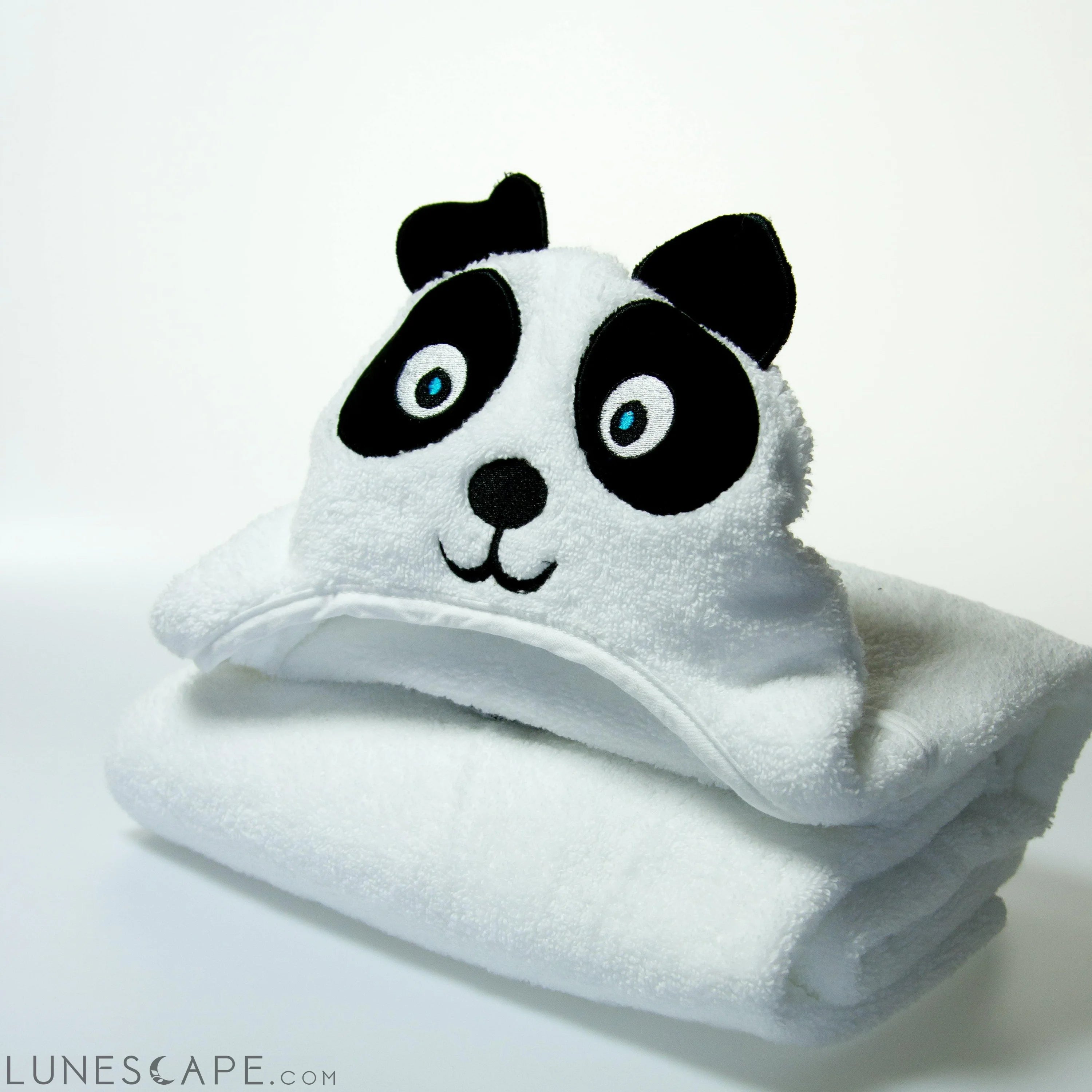 Panda Hooded Cotton Turkish Towel - Baby LUNESCAPE
