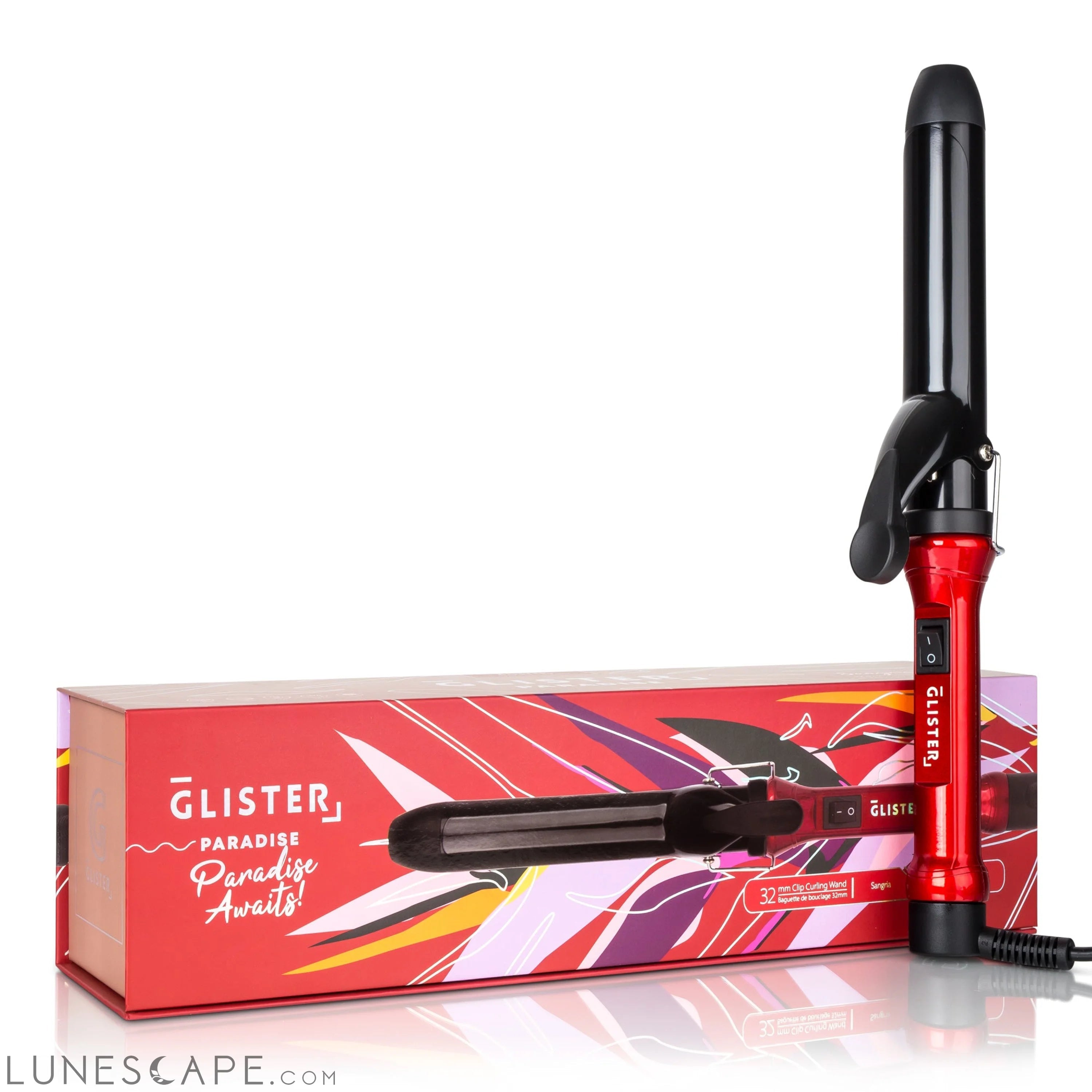 Paradise 32mm Max Volume Clip Curler - Sangria LUNESCAPE