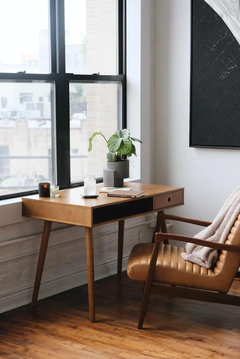 Parker Modern Home Office Writing, Computer or Laptop Desk with Open LUNESCAPE