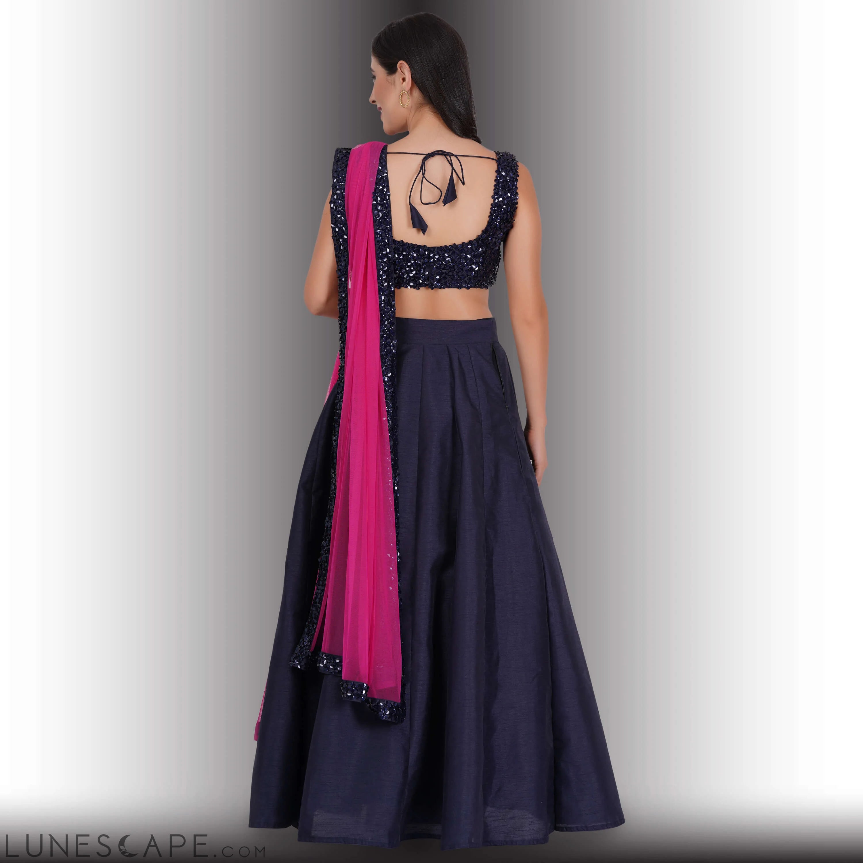 Party Wear Lehenga Choli  - Blue LUNESCAPE