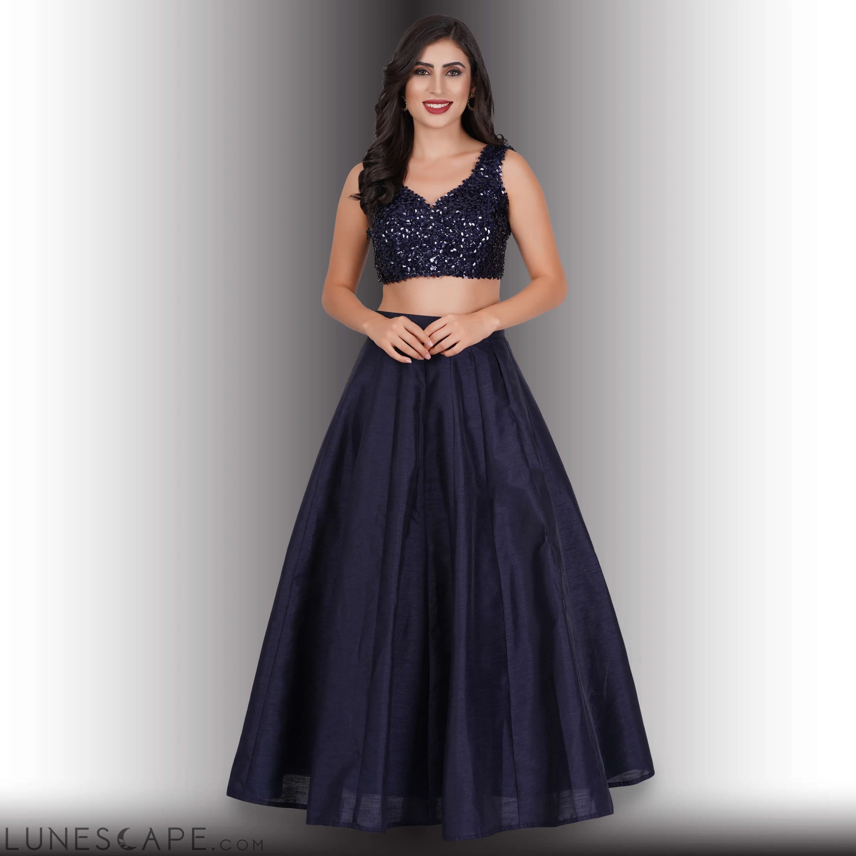 Party Wear Lehenga Choli  - Blue LUNESCAPE
