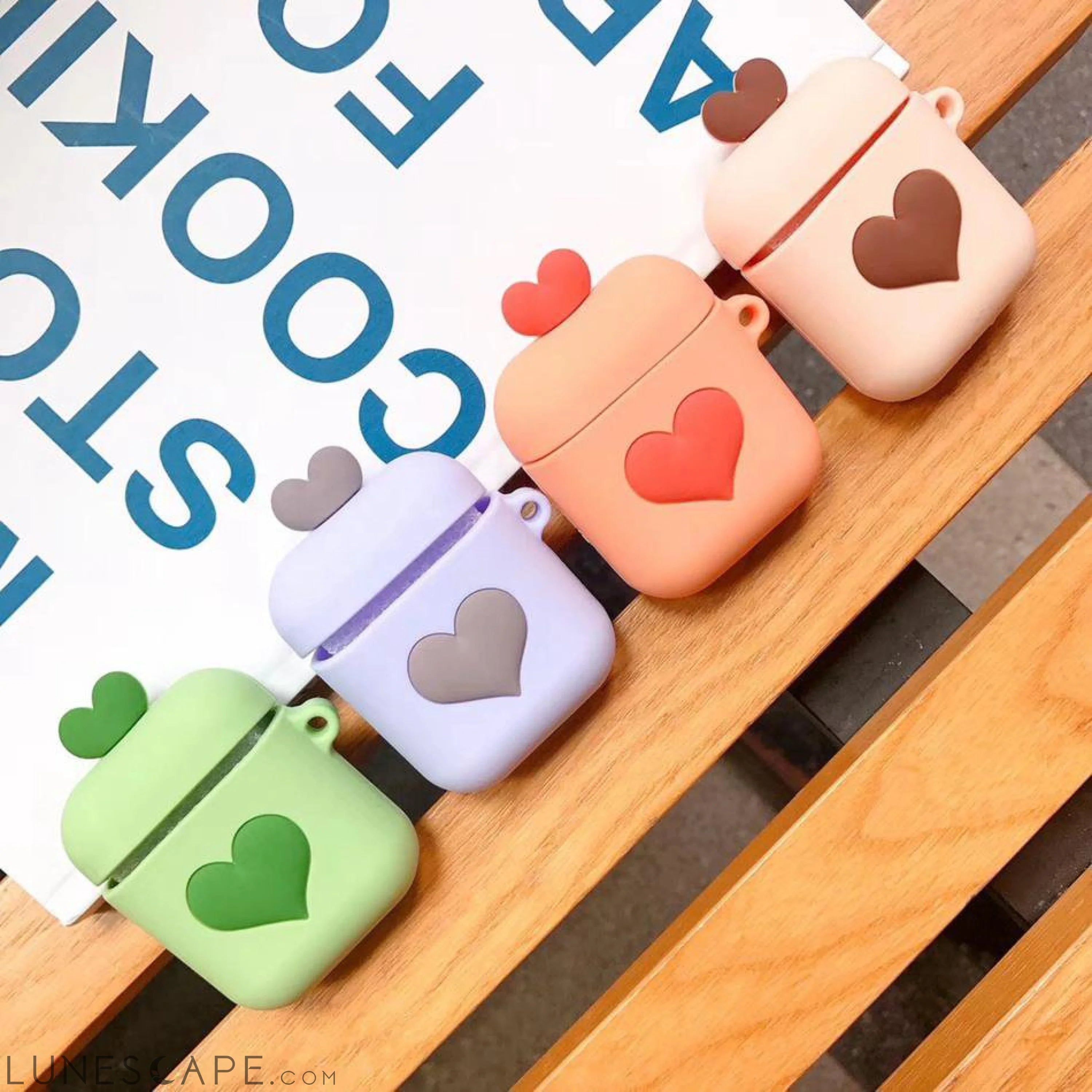 Pastel Heart AirPods Case LUNESCAPE