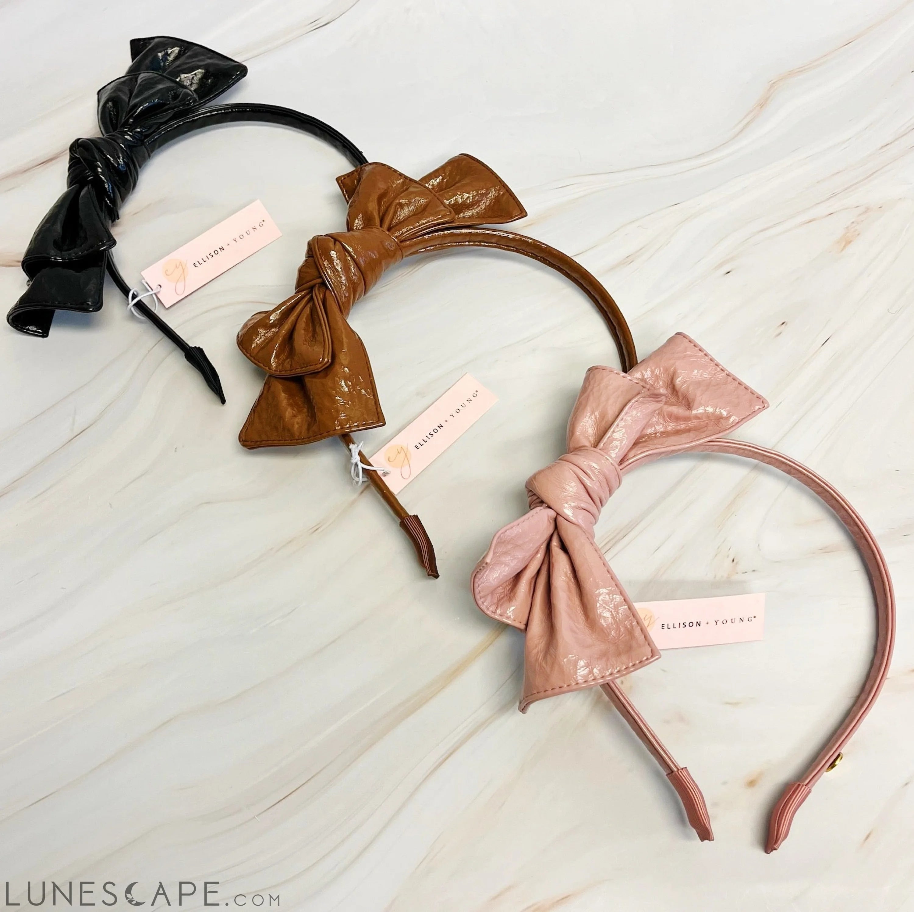Patent Double Bow Headband LUNESCAPE