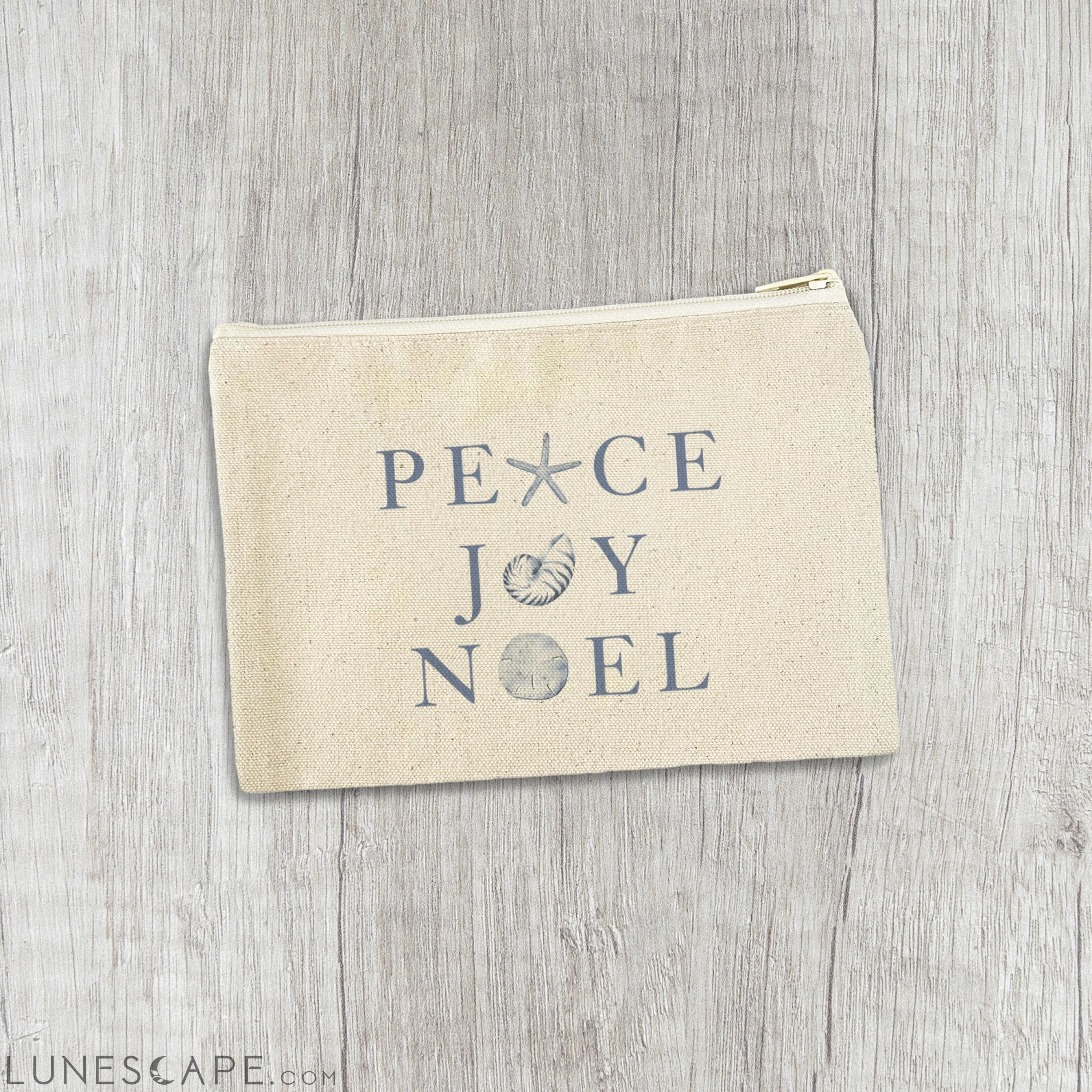 Peace Joy Noel - Canvas Zipper Pouch LUNESCAPE