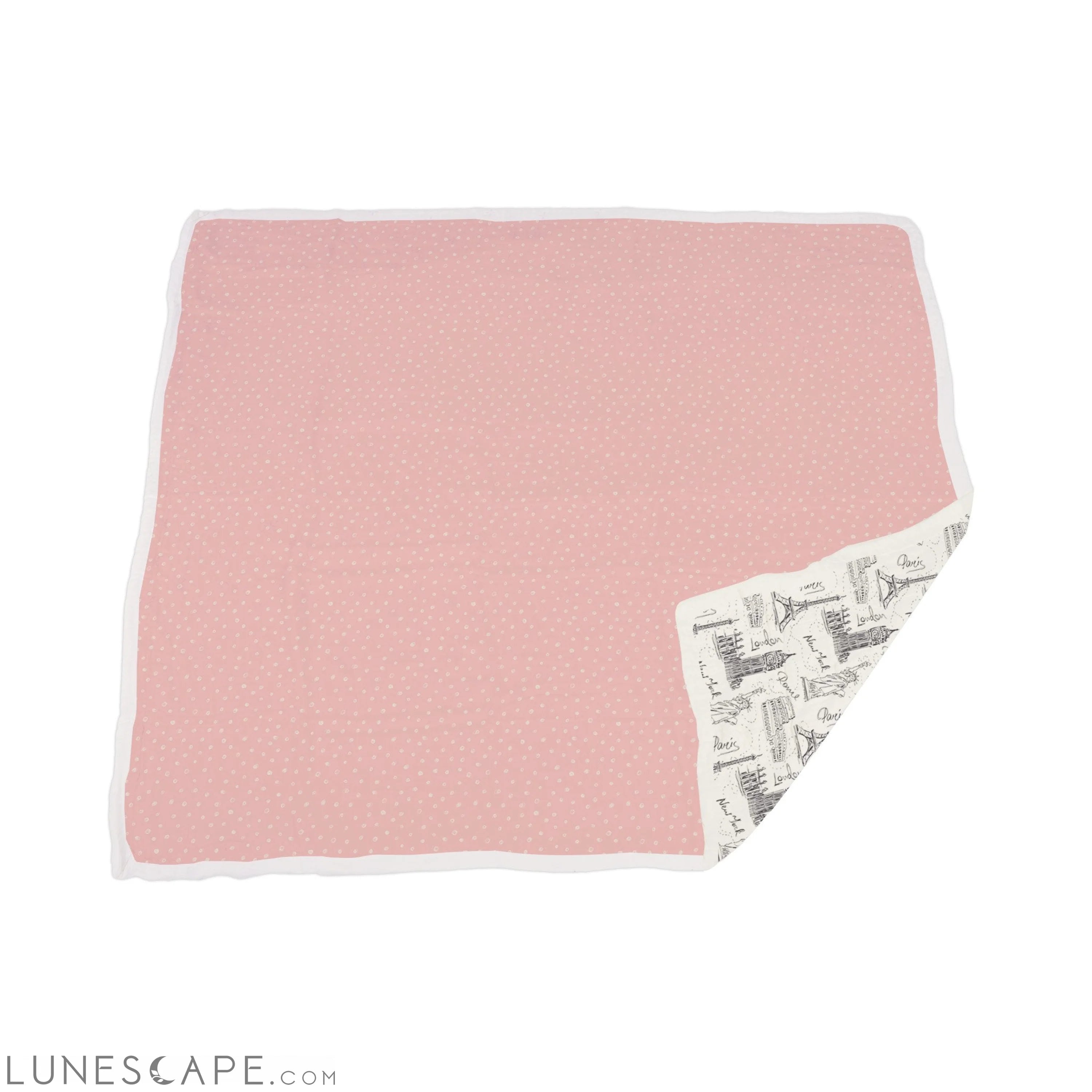 Pearl Polka Dot and London, Paris, New York Newcastle Blanket LUNESCAPE