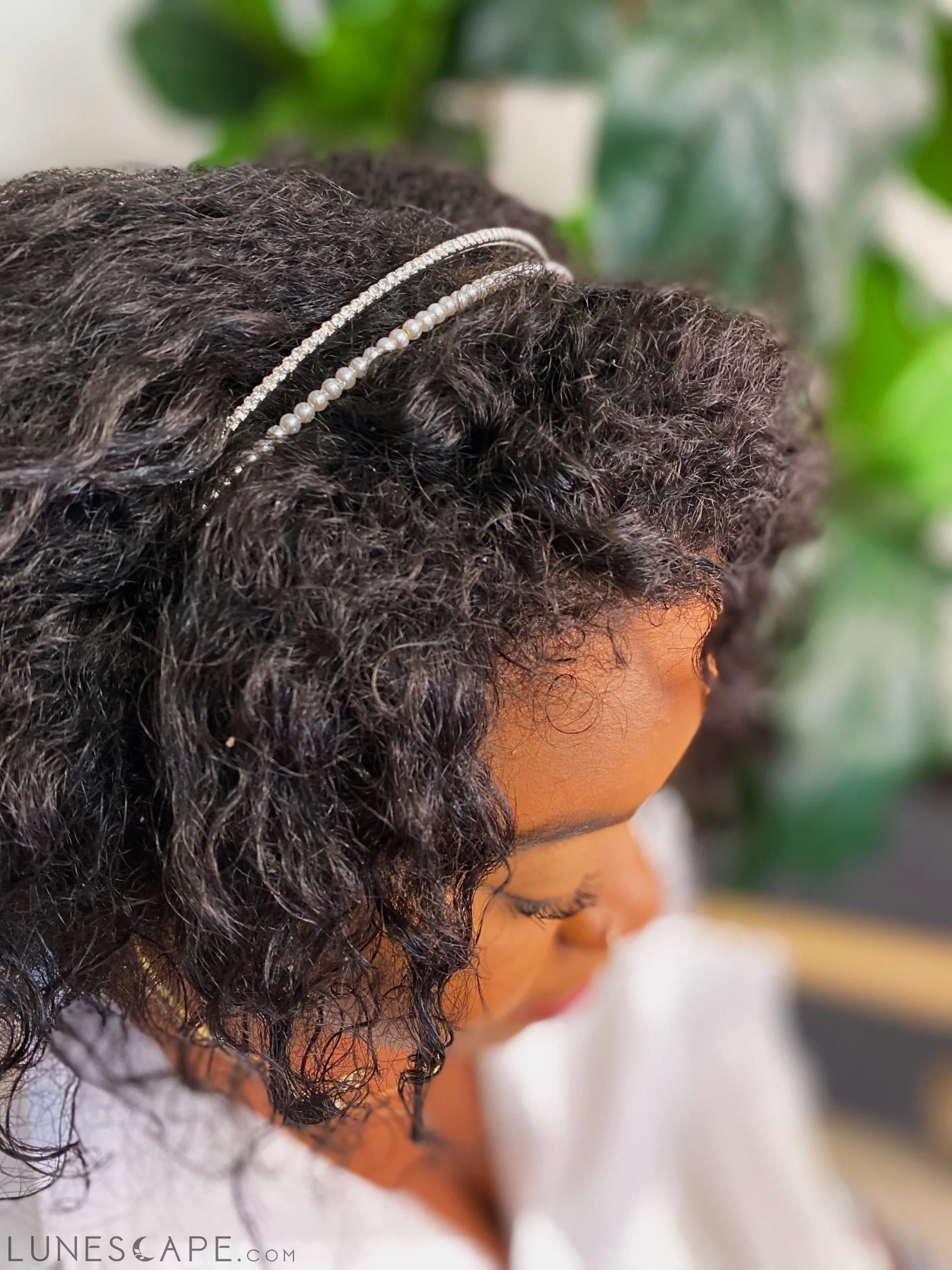 Pearls and Diamond Duo Headband LUNESCAPE