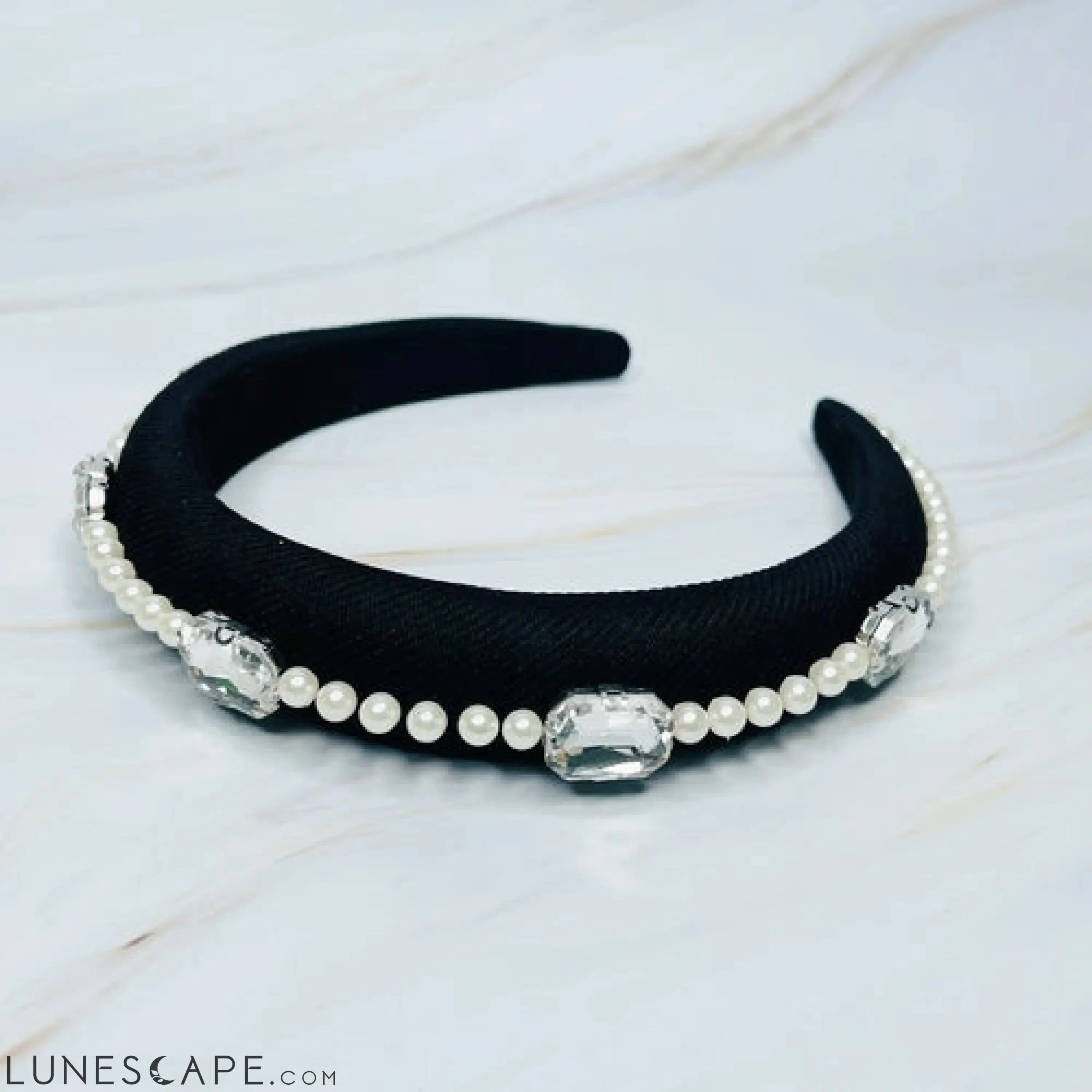 Pearls And Jewels Lined Headband LUNESCAPE