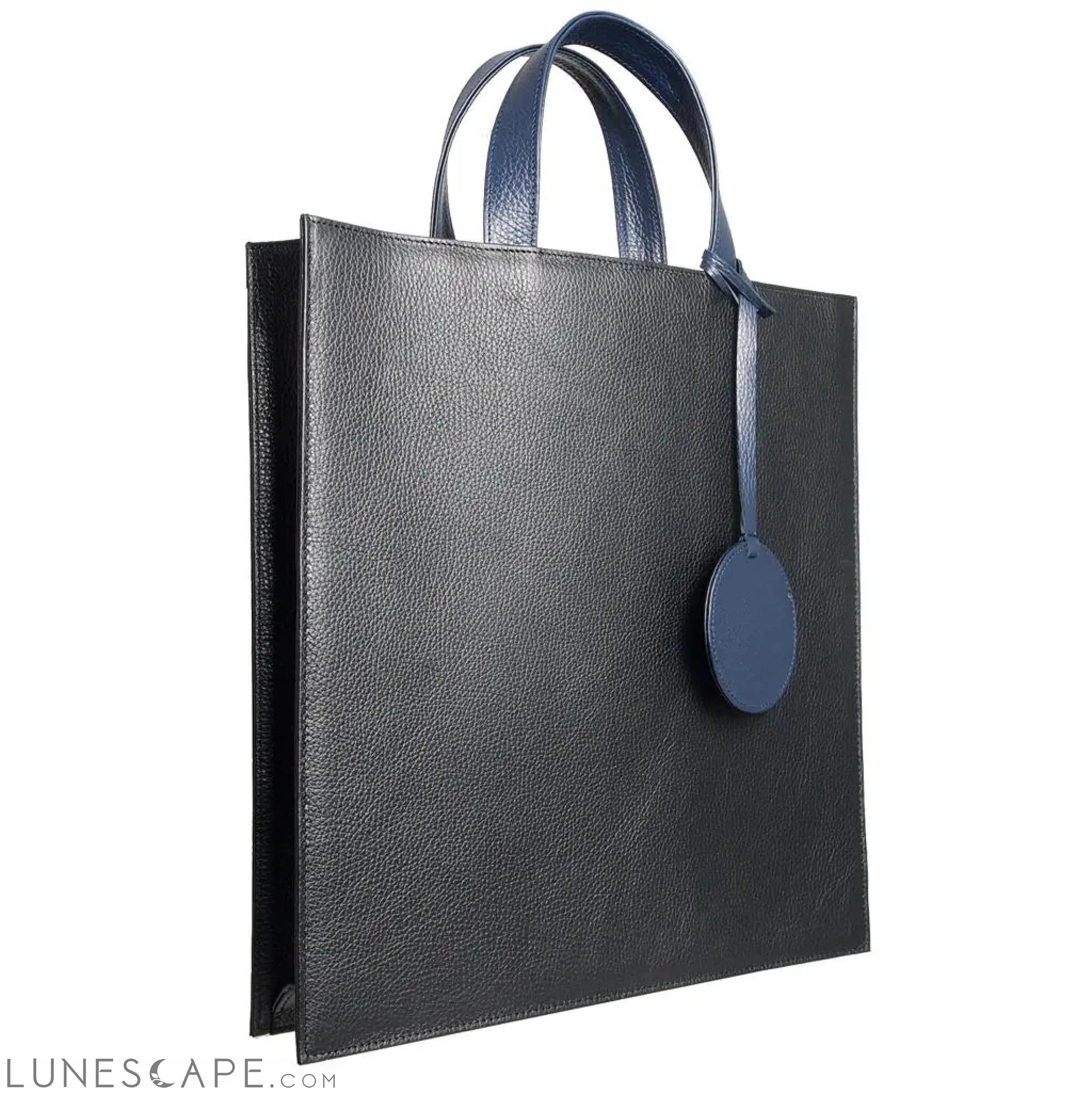 Pebbled Leather Carry-All (Black) LUNESCAPE