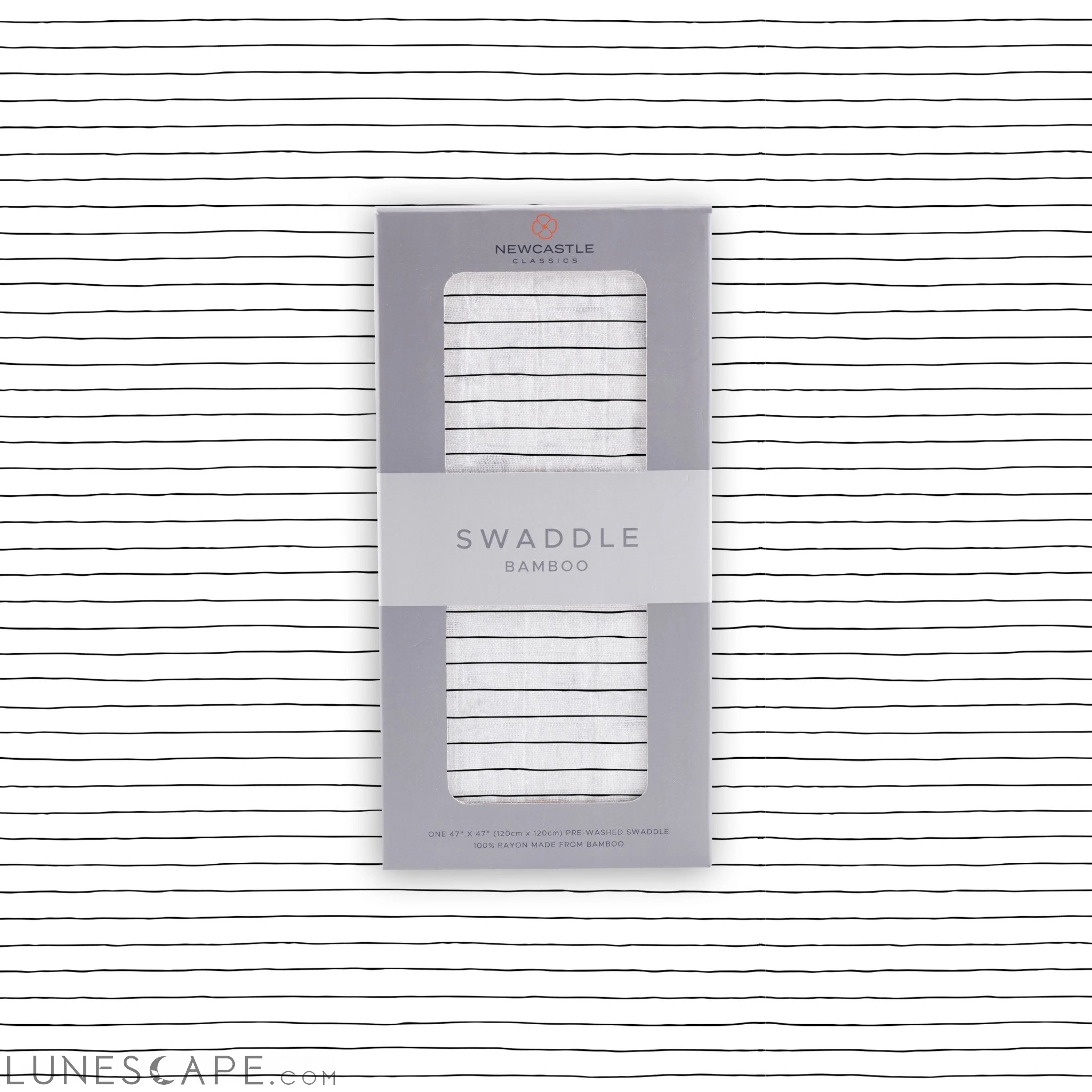 Pencil Stripe Bamboo Swaddle LUNESCAPE