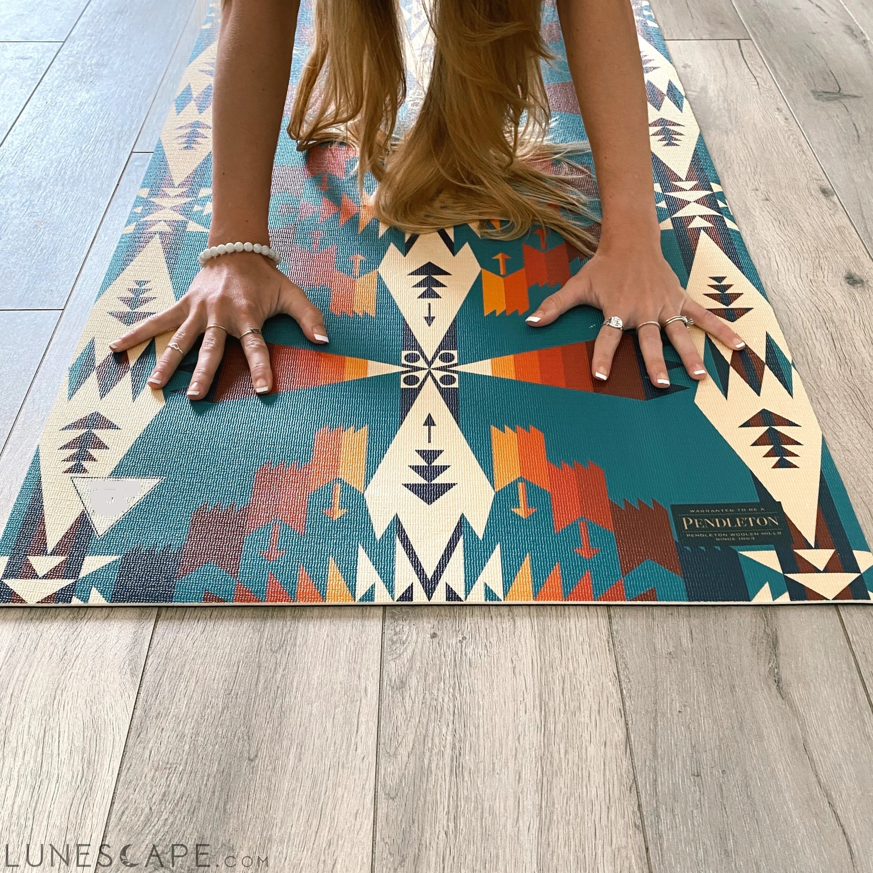 Pendleton X Yune Yoga Tucson Turquoise Mat 5mm LUNESCAPE