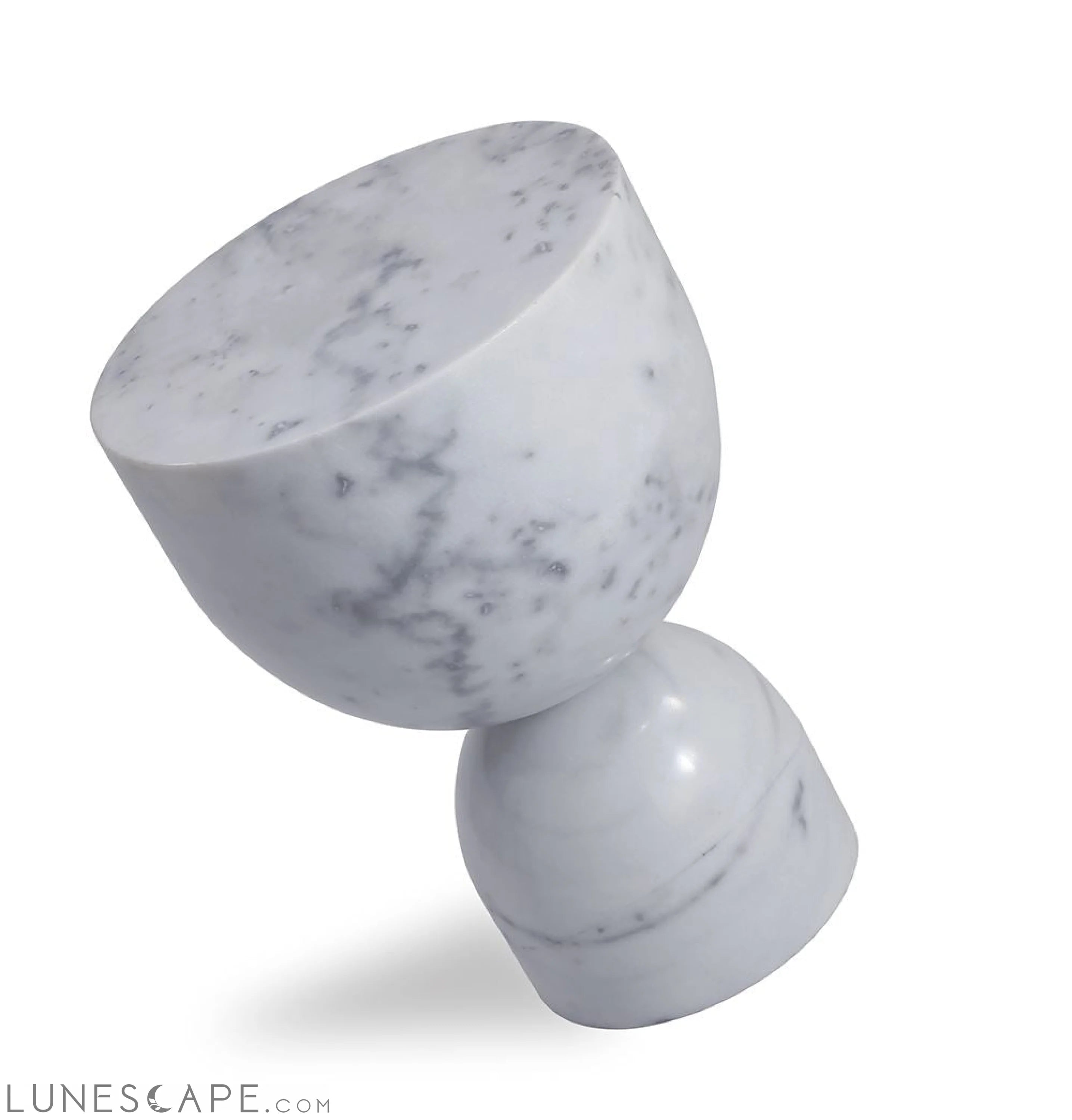 Pénélope Side Table - White Marble LUNESCAPE