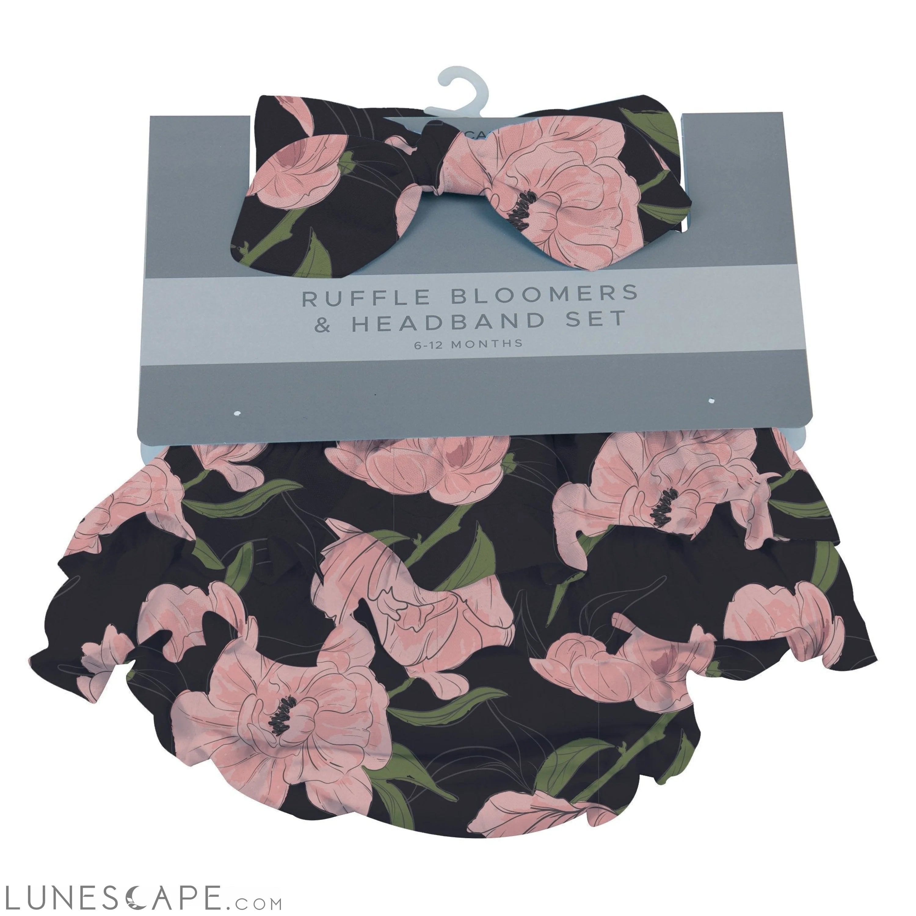Peonies Ruffle Bloomers and Headband Set LUNESCAPE