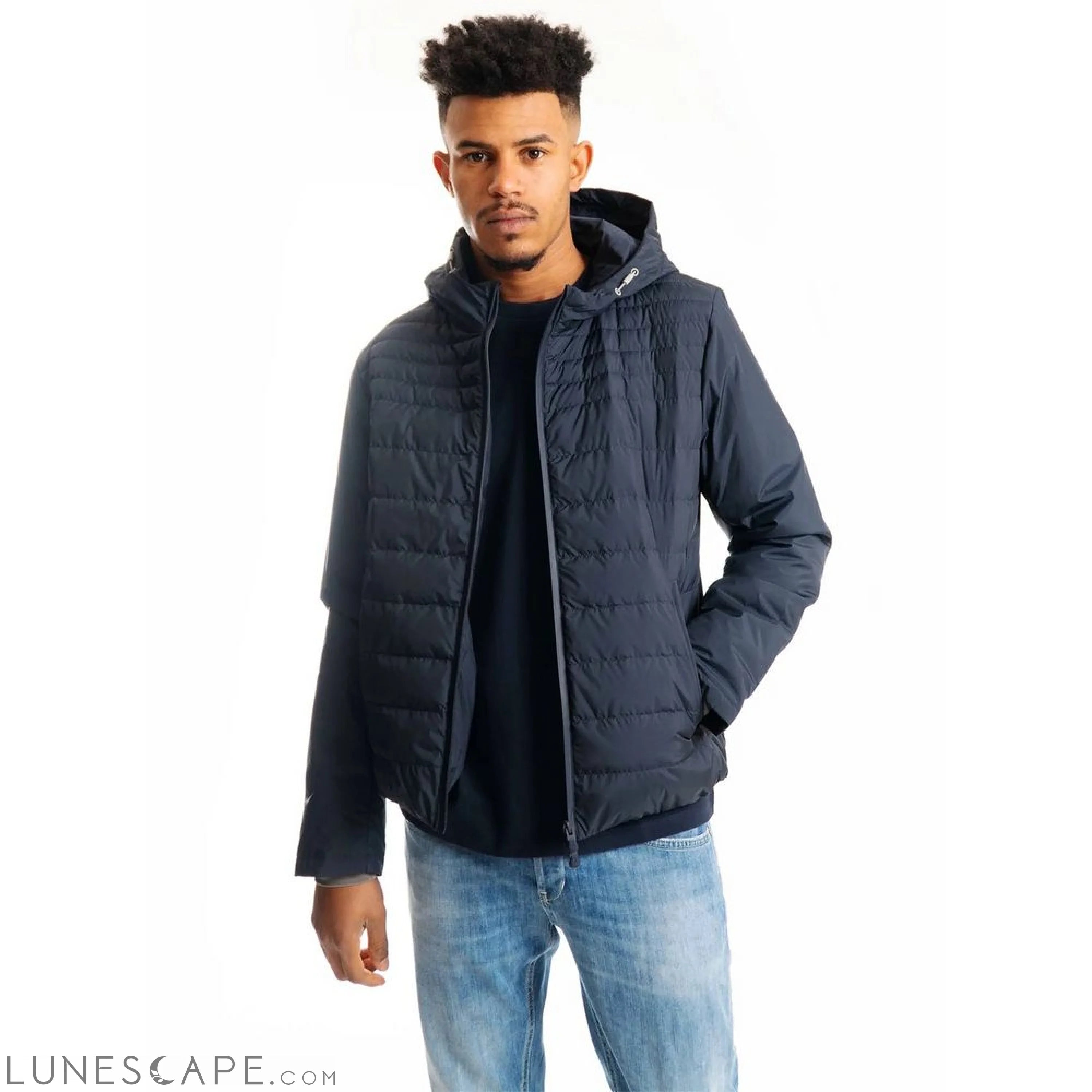 People Of Shibuya Sumptuous Blue Hooded Technical Jacket LUNESCAPE