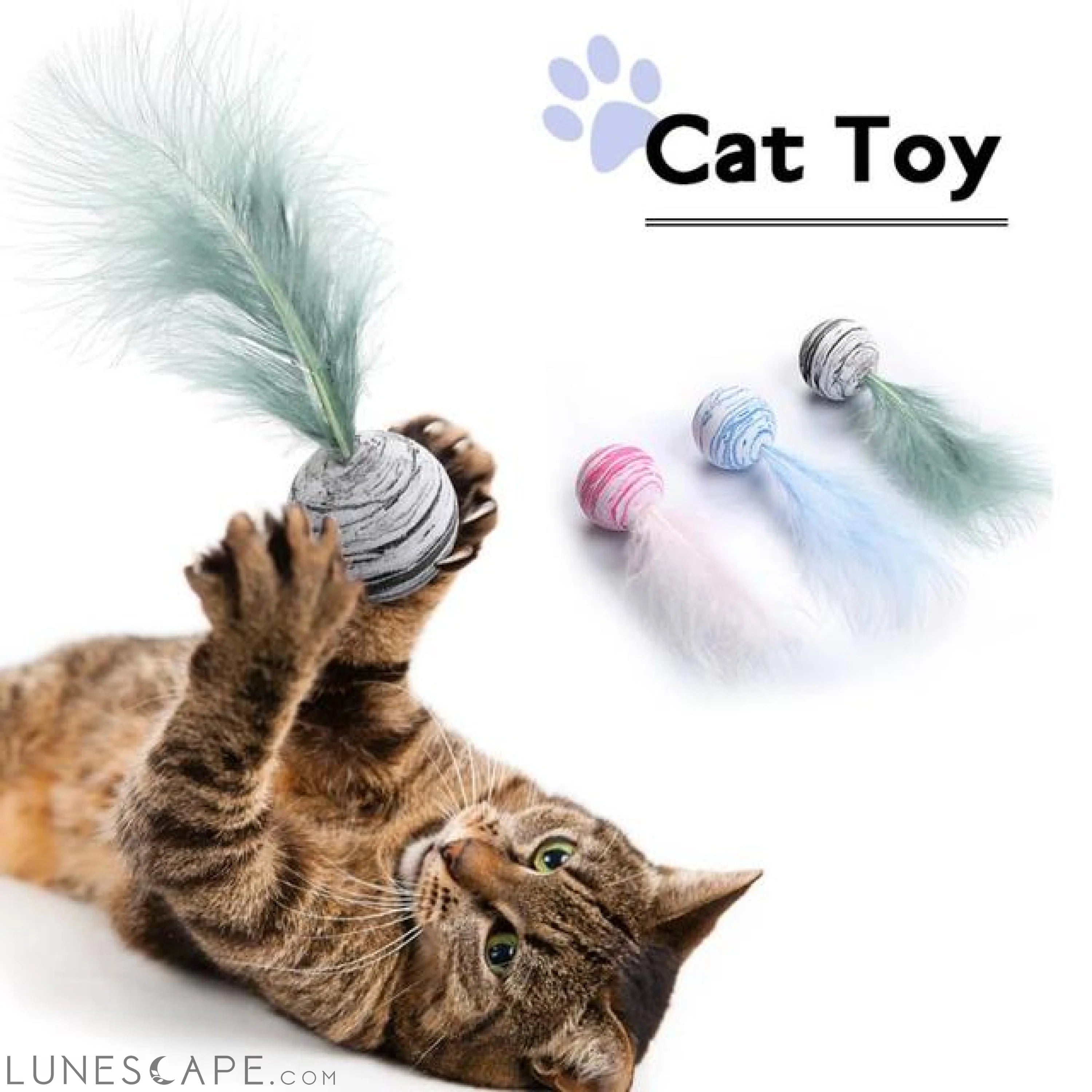 Pet Ball with feather LUNESCAPE