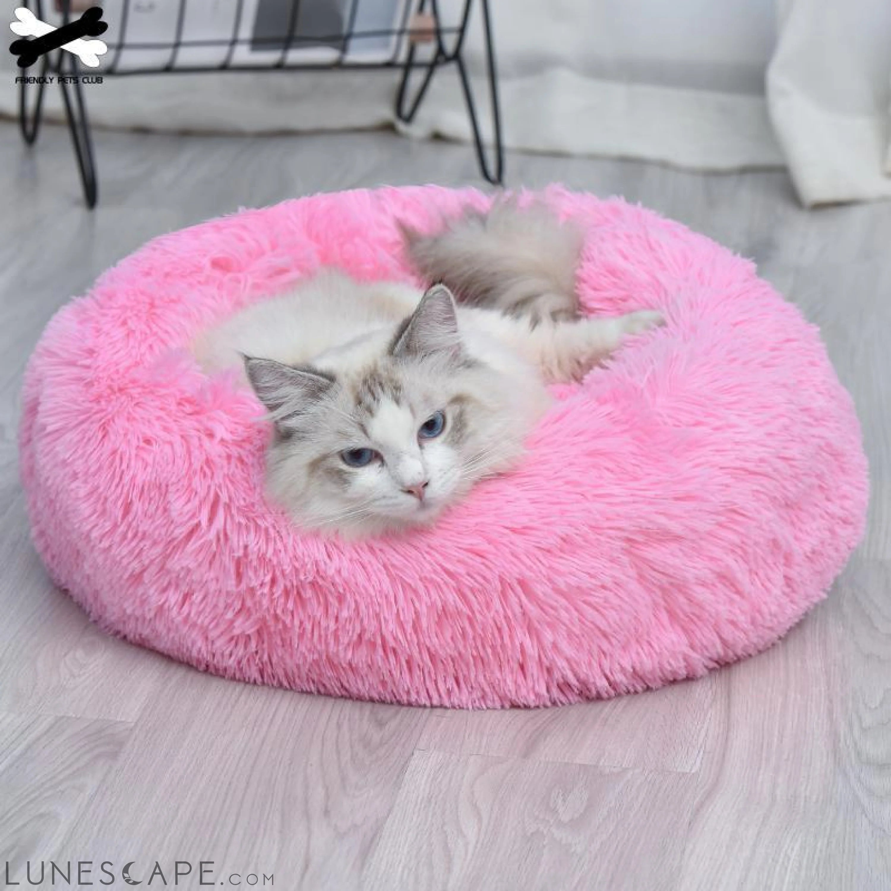 Pet Bed Dog & Cat Bed Comfortable Round Ultra Soft LUNESCAPE