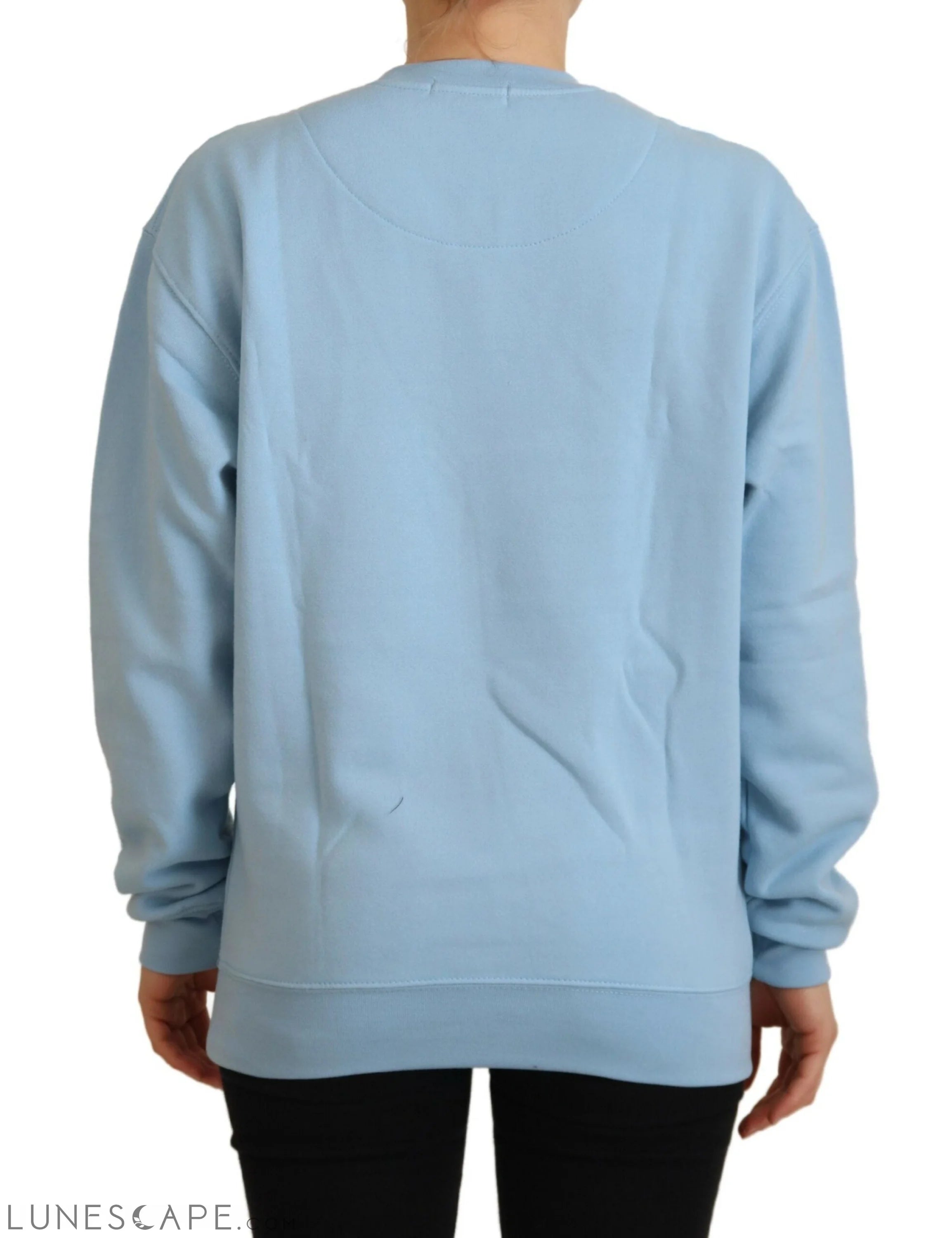 Philippe Model Chic Light Blue Logo Embellished Sweater LUNESCAPE