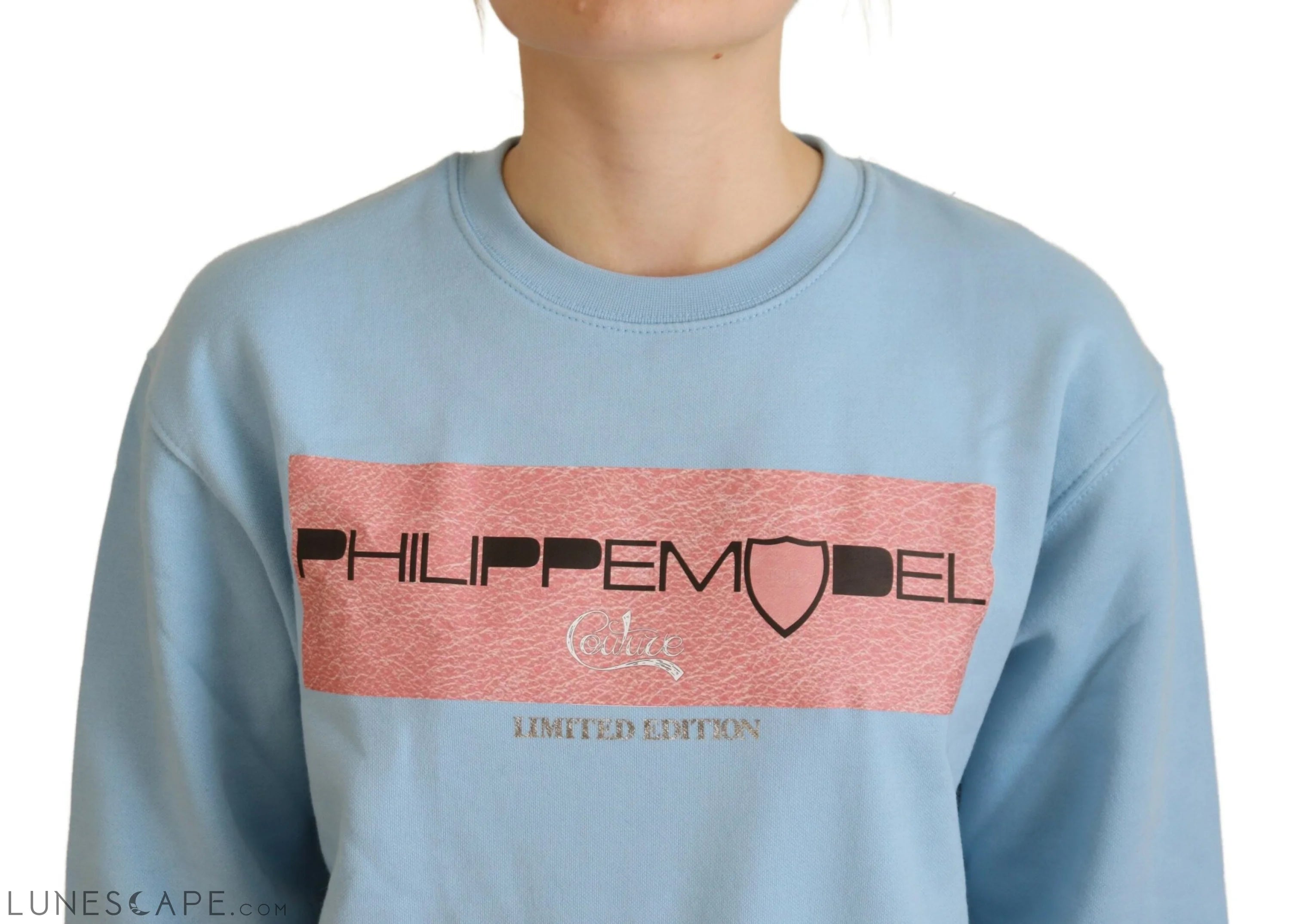 Philippe Model Elegant Light Blue Long Sleeve Sweater LUNESCAPE