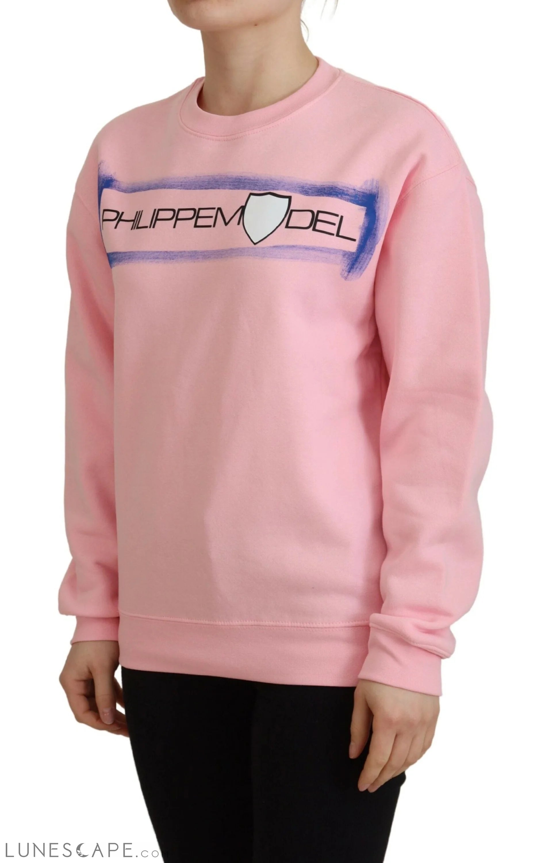 Philippe Model Elegant Pink Long Sleeve Pullover Sweater LUNESCAPE