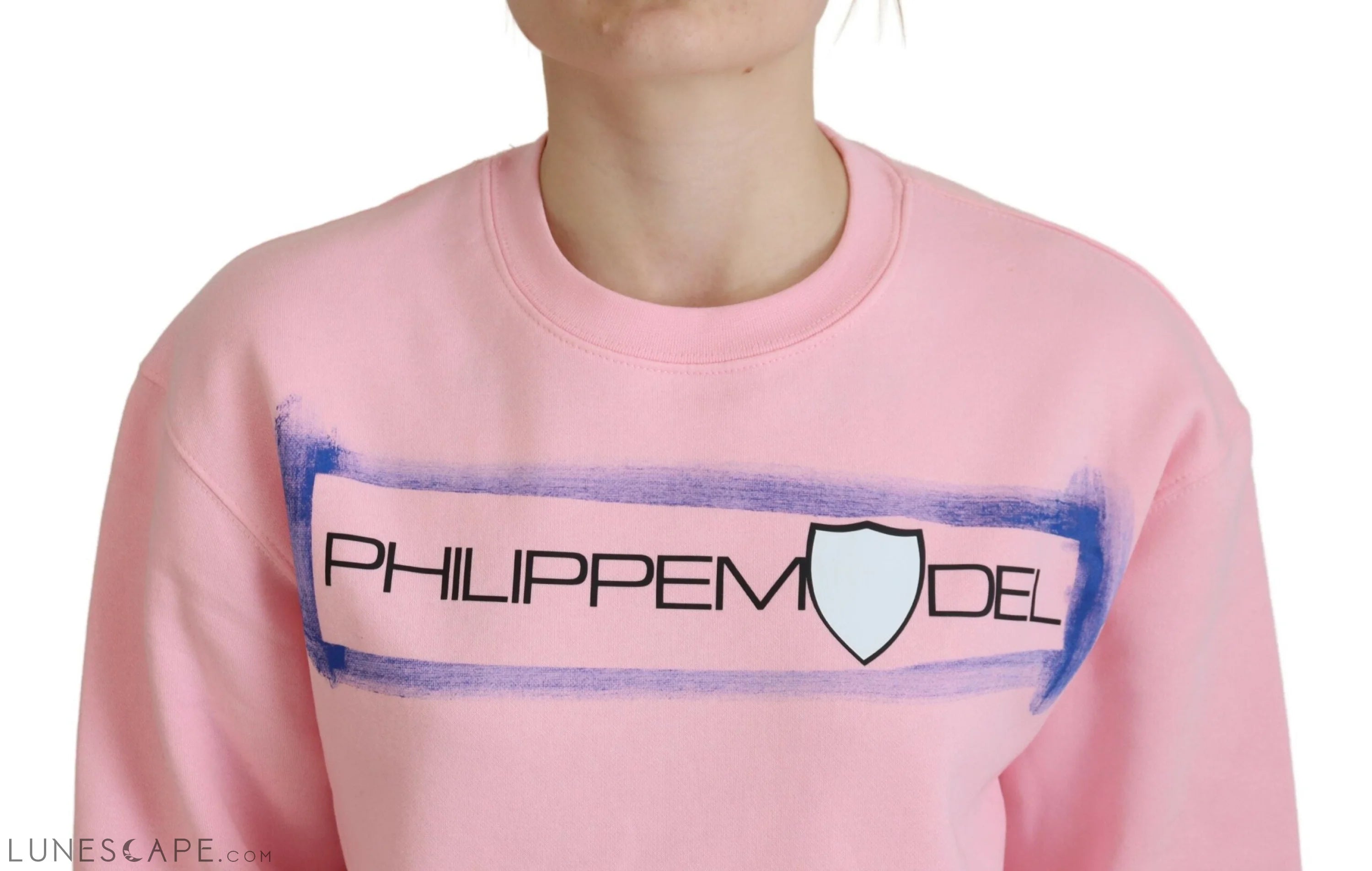 Philippe Model Elegant Pink Long Sleeve Pullover Sweater LUNESCAPE