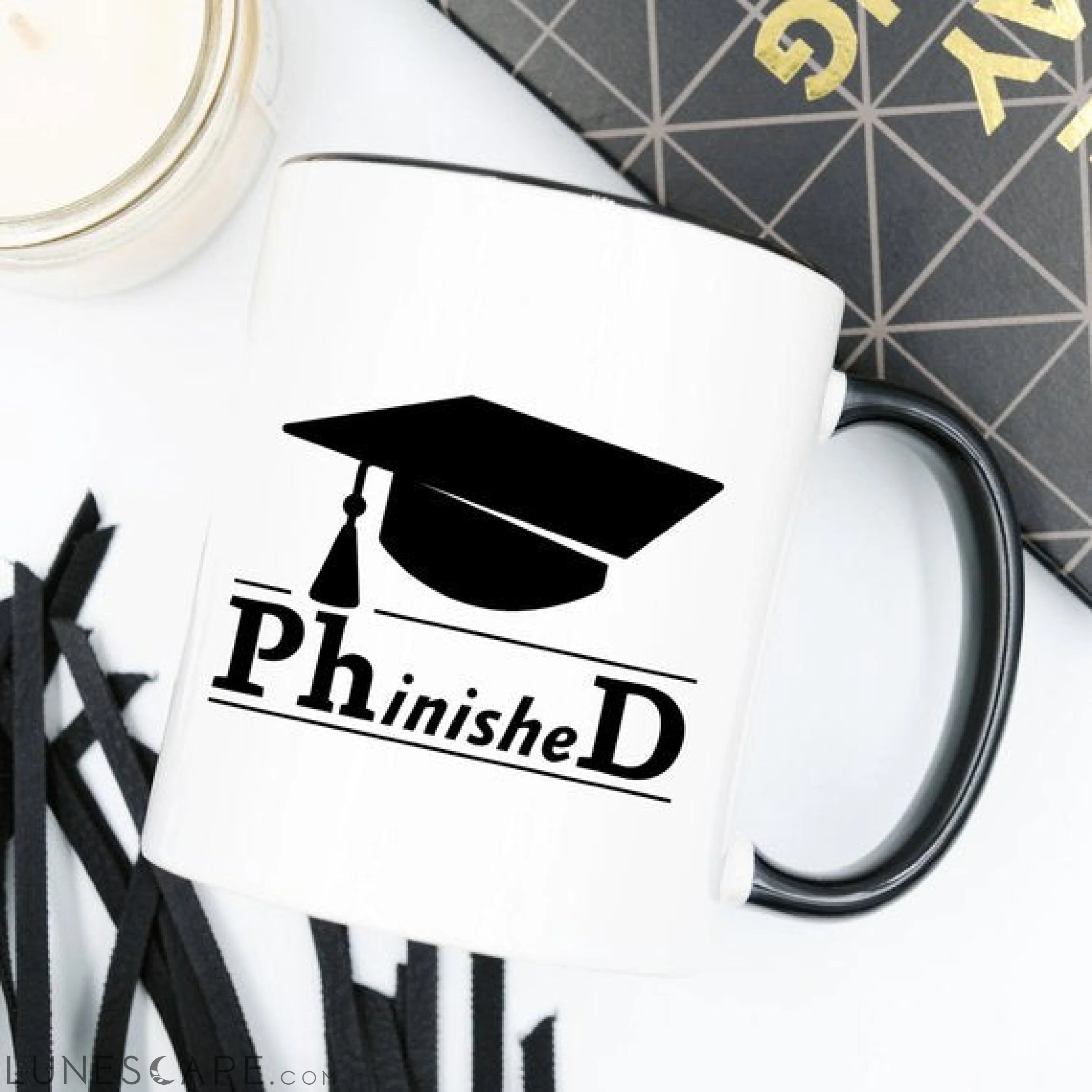 PhinisheD - 11oz Coffee Mug - College PHD LUNESCAPE