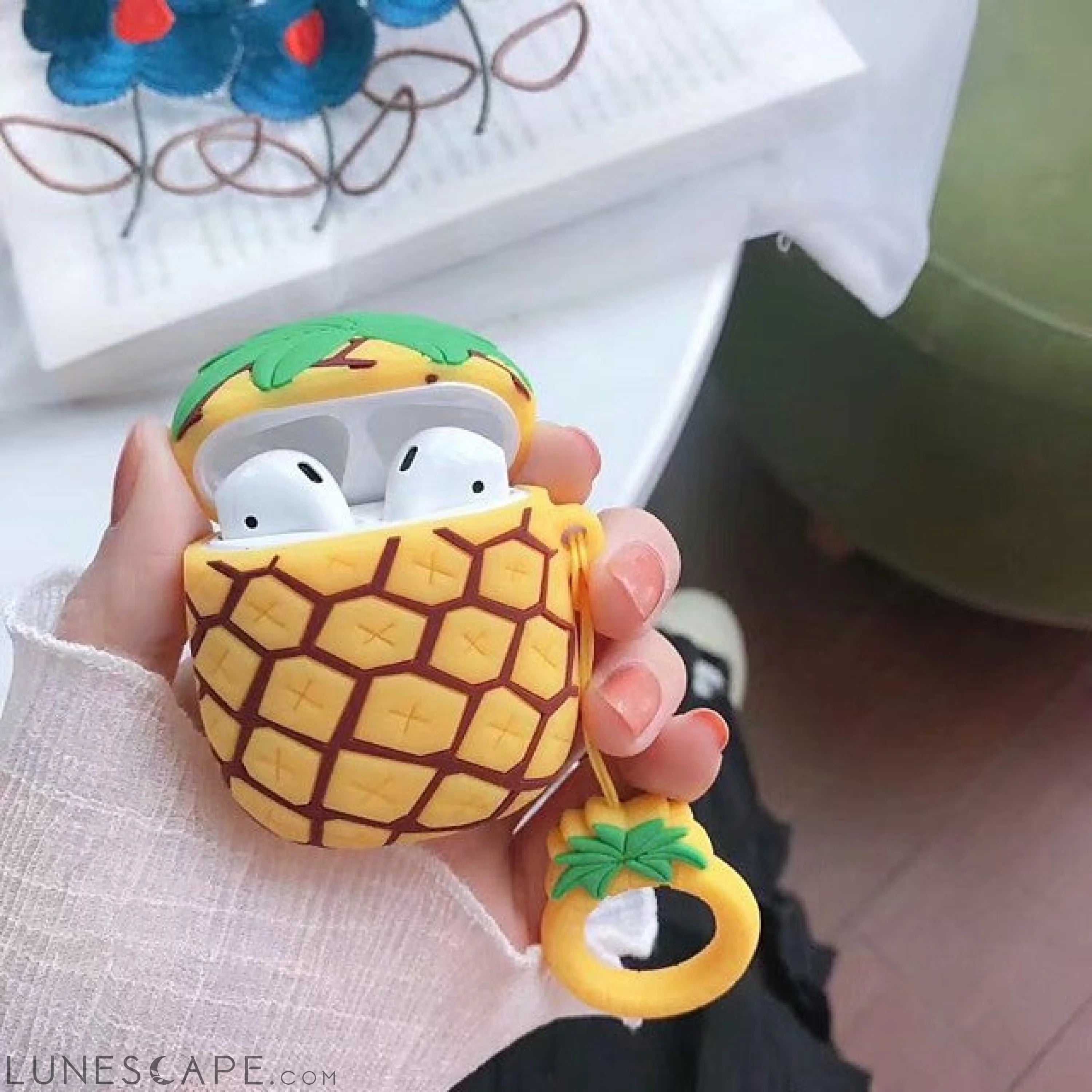 Pineapple AirPods Case Cartoon Protective Cover Soft LUNESCAPE