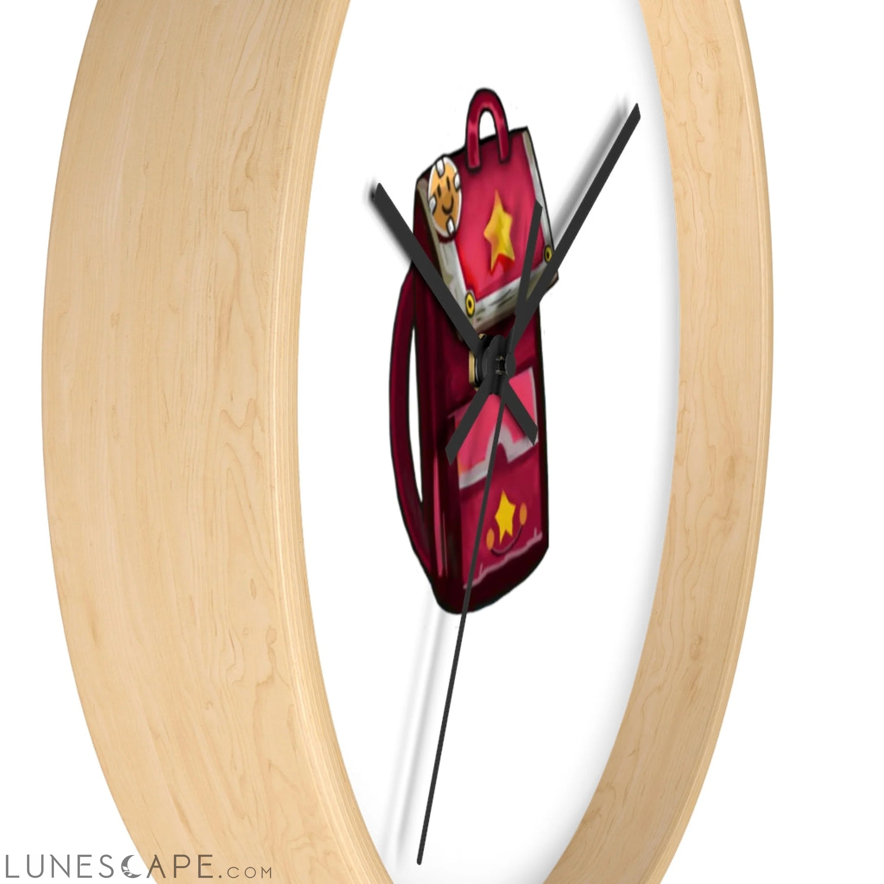 Pink Bag Wall clock LUNESCAPE