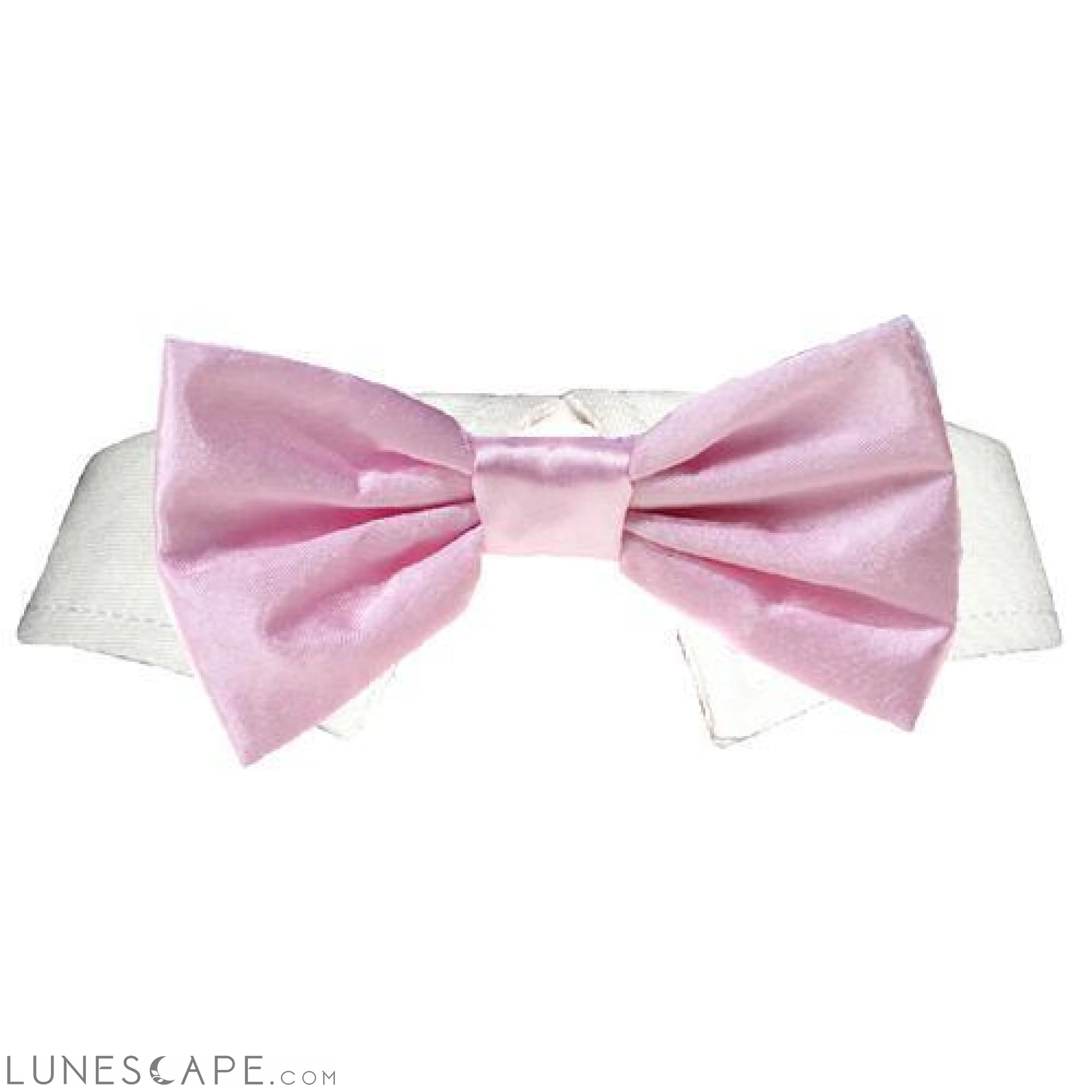 Pink Satin Bow Tie LUNESCAPE